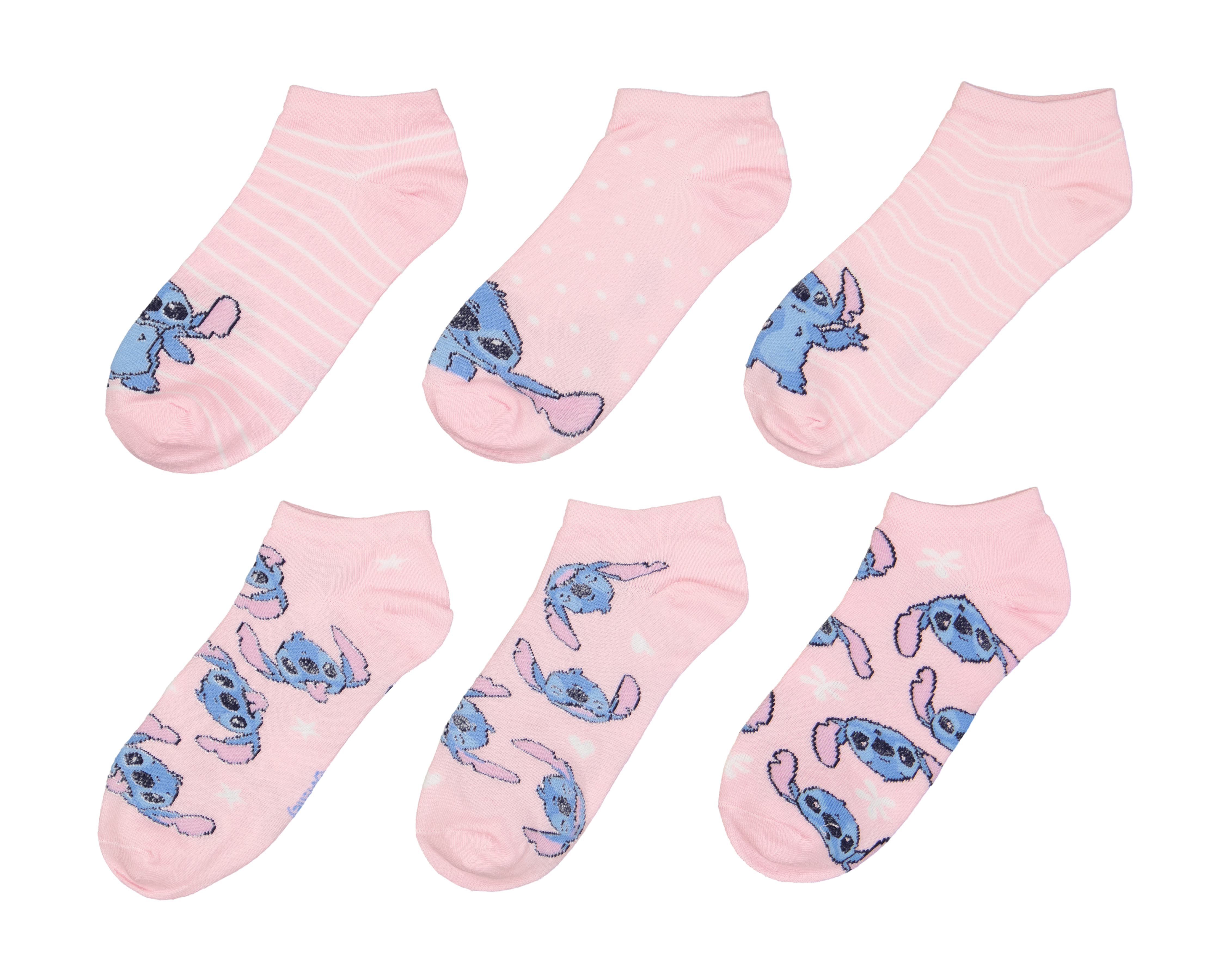 Foto 2 pulgar | Foto 1 | Calcetines Disney Lilo & Sitch para Mujer 6 Pares