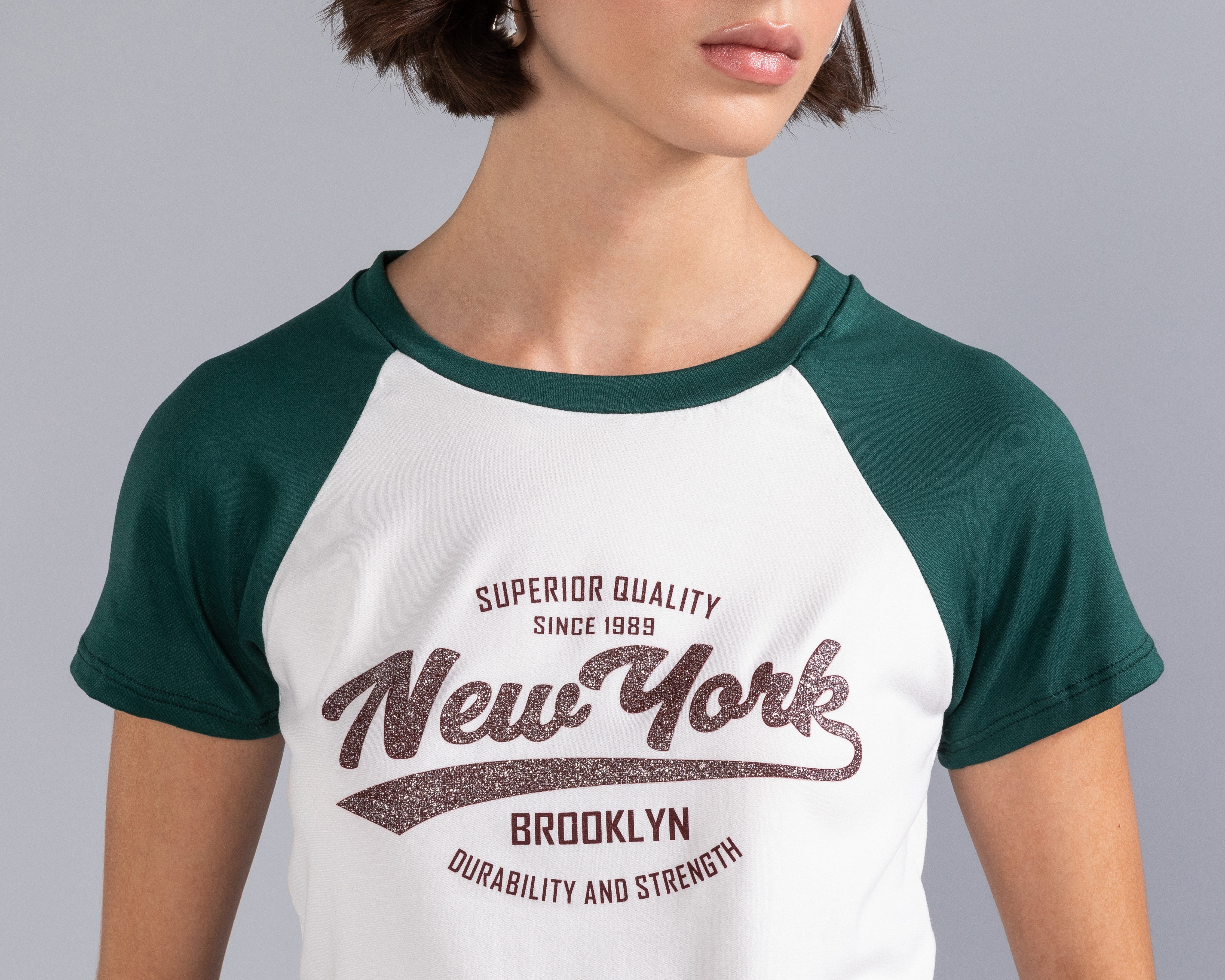 Foto 5 pulgar | Foto 4 | Playera Manga Corta Ranglan New York Strona para Mujer