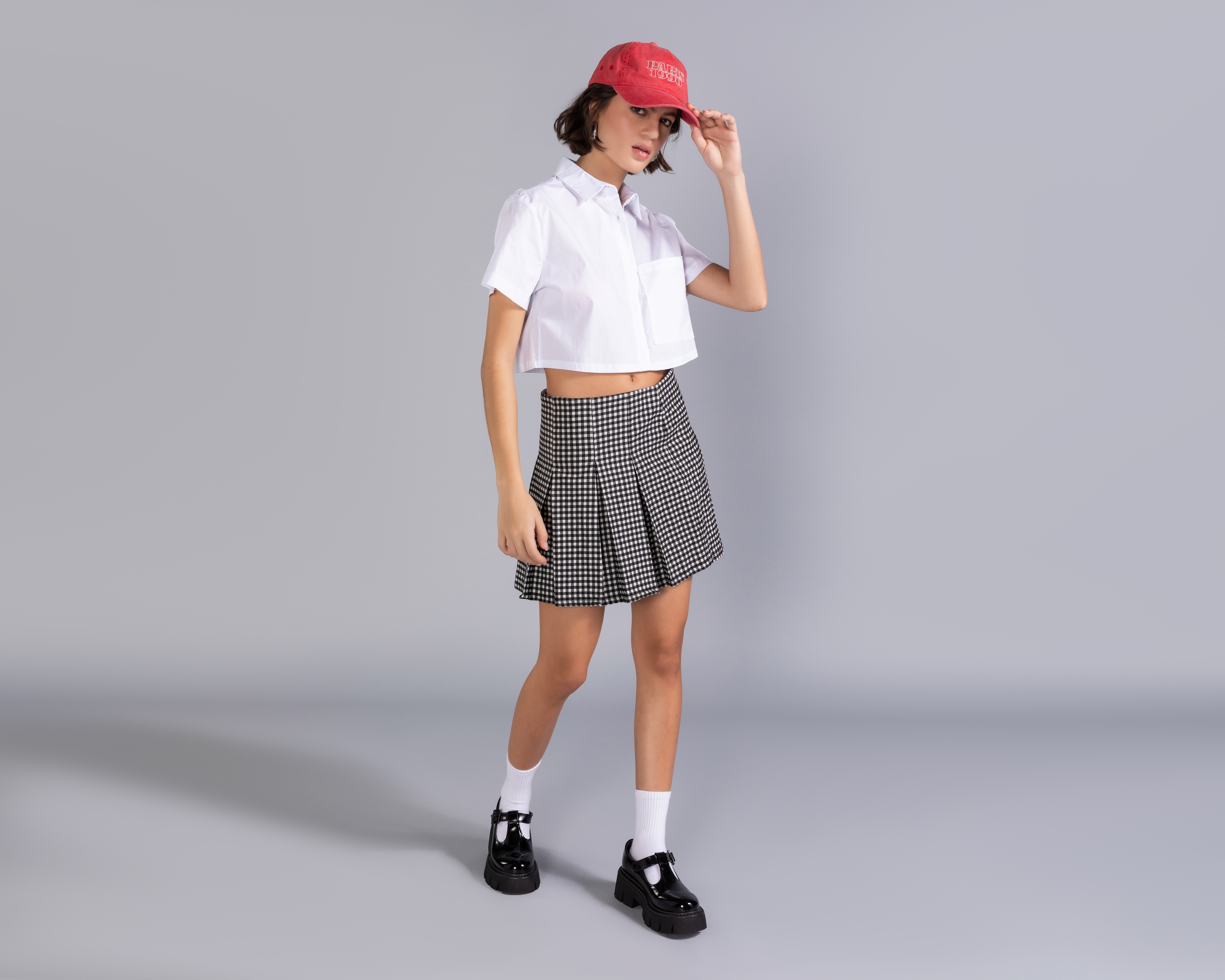 Blusa Strona con Cuello Americano para Mujer