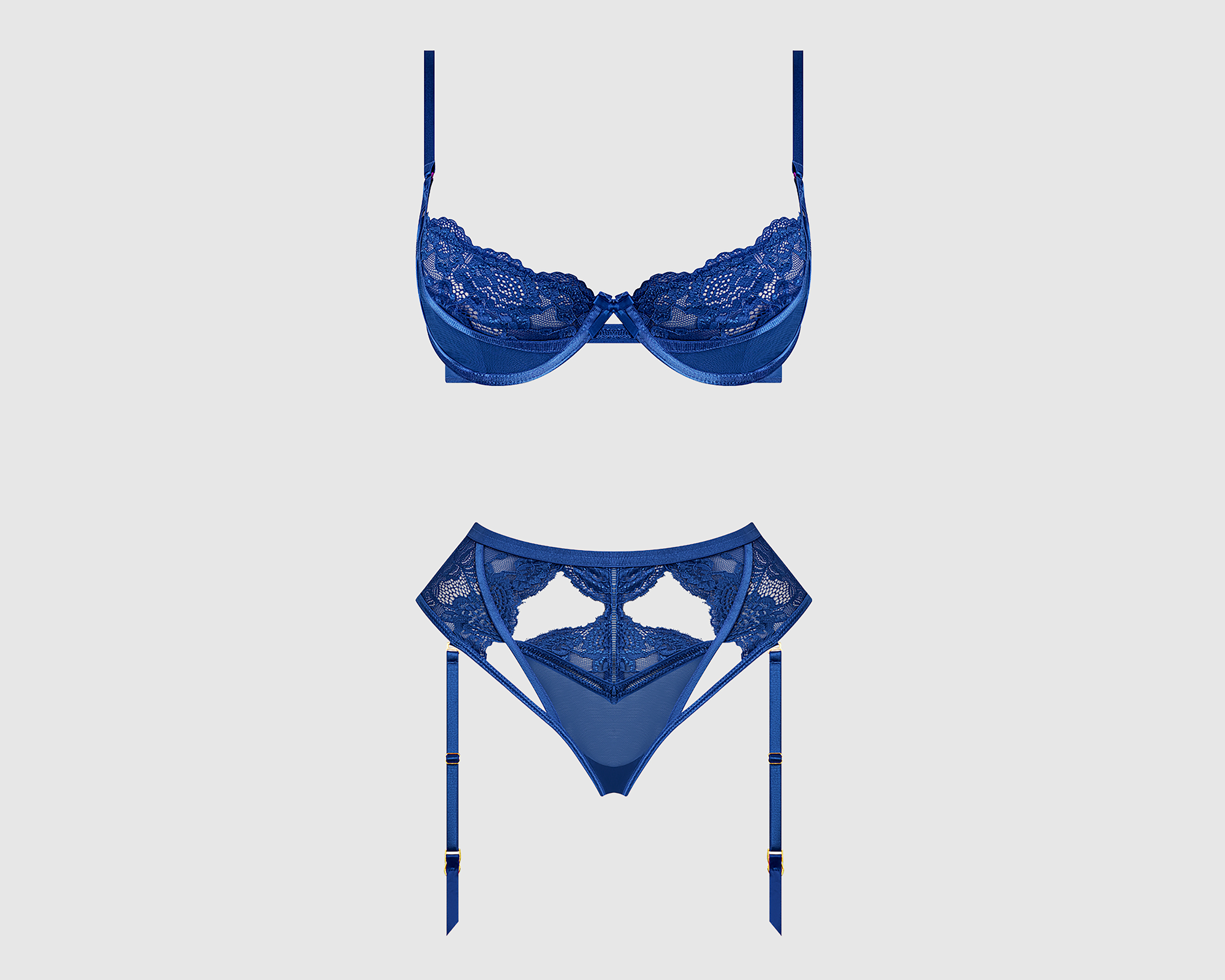 Foto 4 pulgar | Foto 3 | Coordinado de Encaje Media Copa House of Desire para Mujer