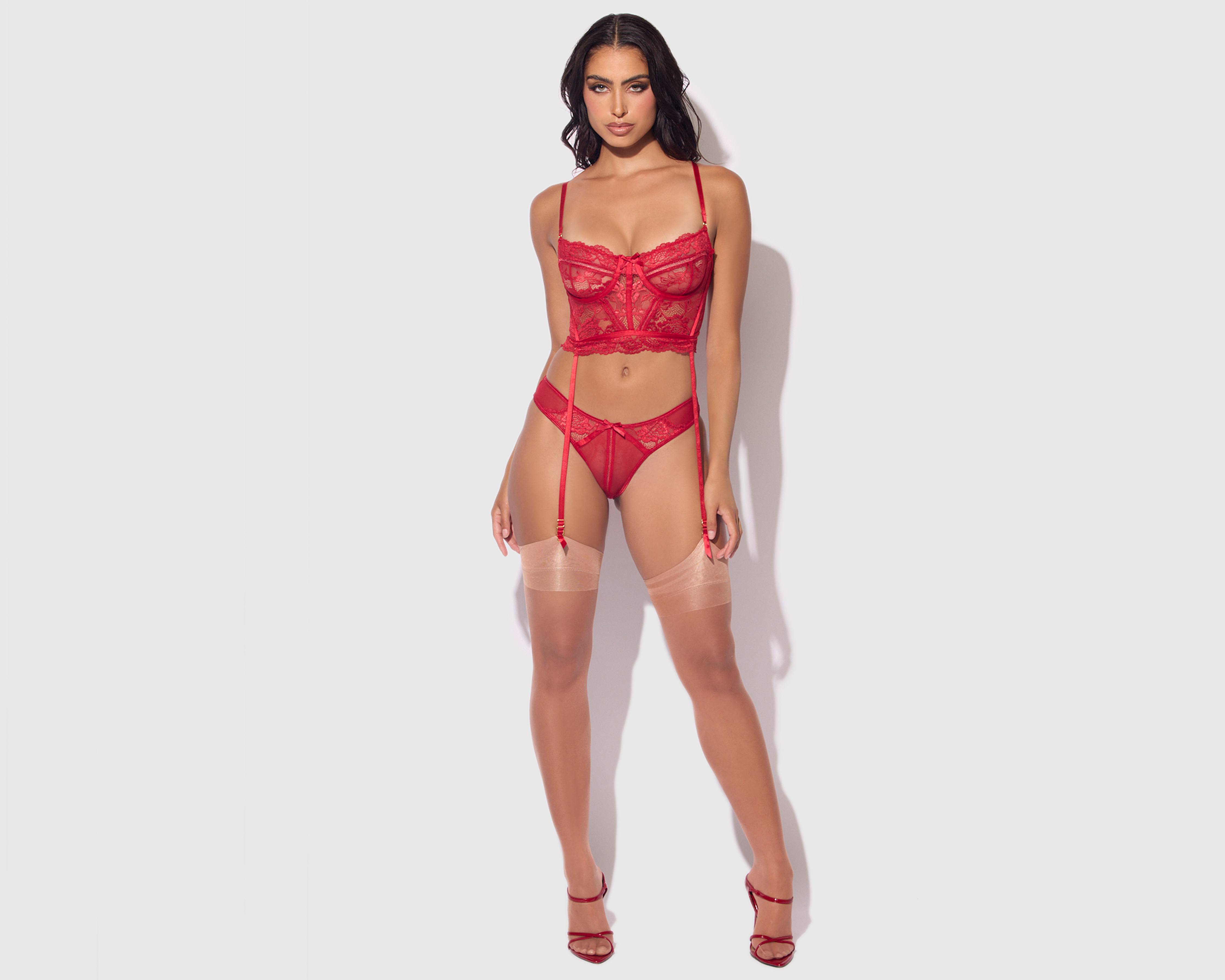 Coordinado de Encaje Media Copa House of Desire para Mujer