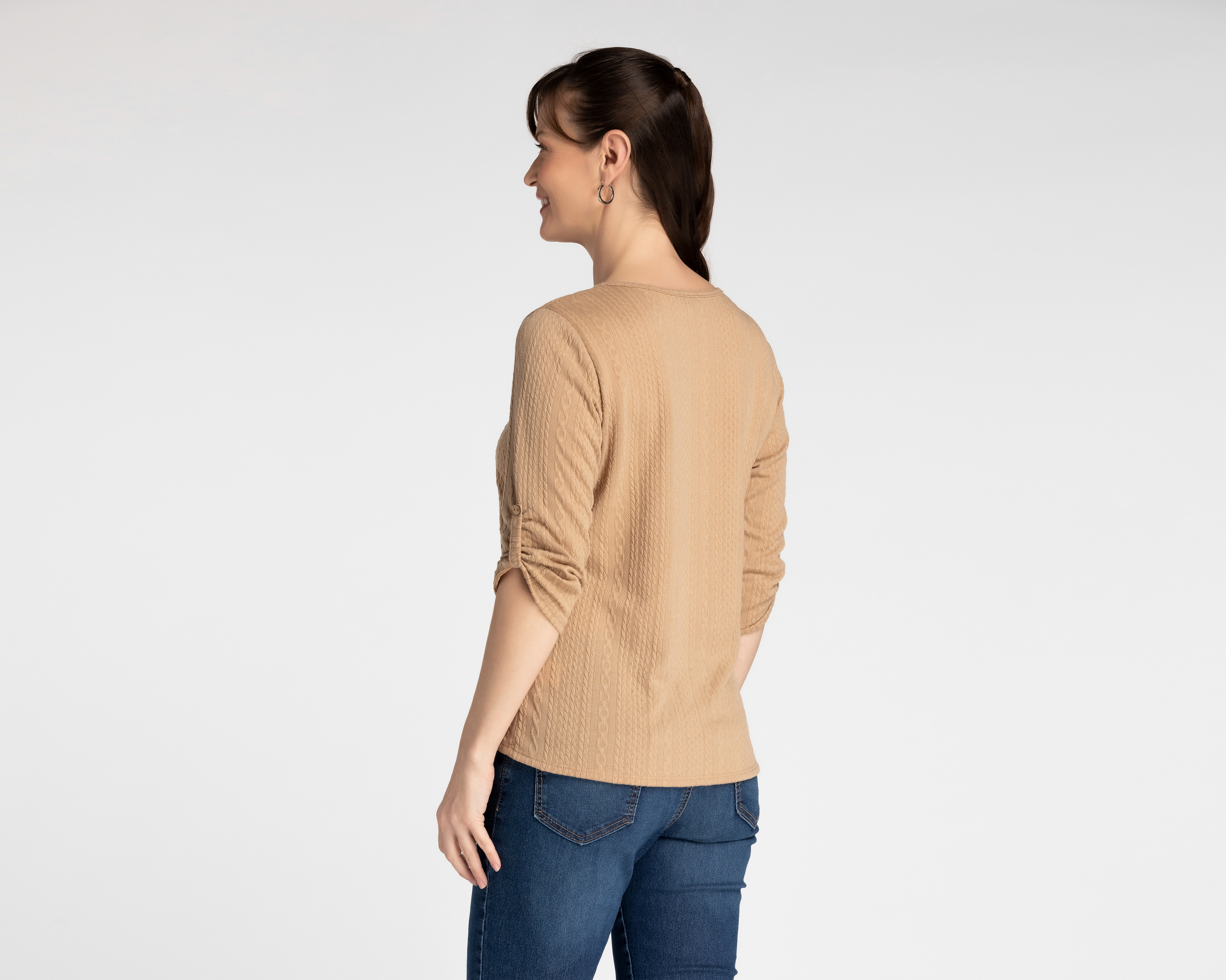 Foto 4 pulgar | Foto 3 | Blusa Sahara Manga 3/4 con Collar