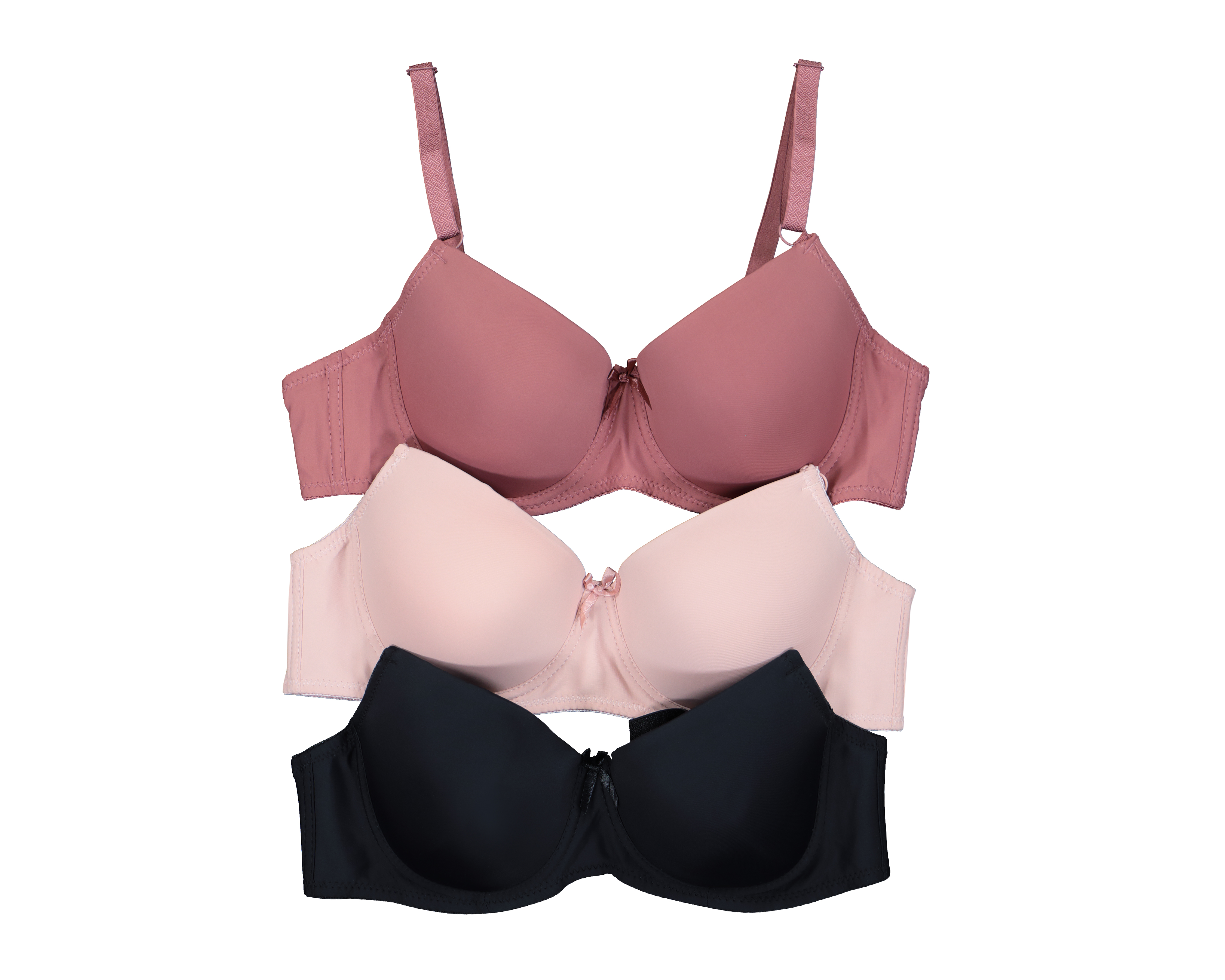 Brasier Beauty Secret Media Copa para Mujer 3 Pack