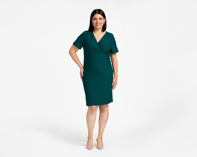Foto 1 | Foto 1 | Vestido Formal Sahara Verde Escote V Midi