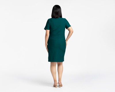 Foto 3 | Foto 3 | Vestido Formal Sahara Verde Escote V Midi