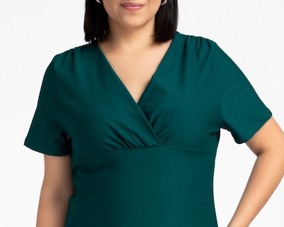Foto 4 | Foto 4 | Vestido Formal Sahara Verde Escote V Midi