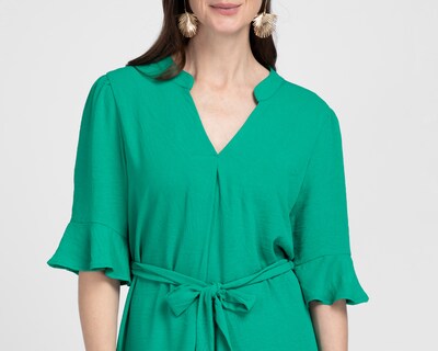 Foto 4 | Foto 4 | Vestido Casual Sahara con Cinturón y Olanes para Mujer
