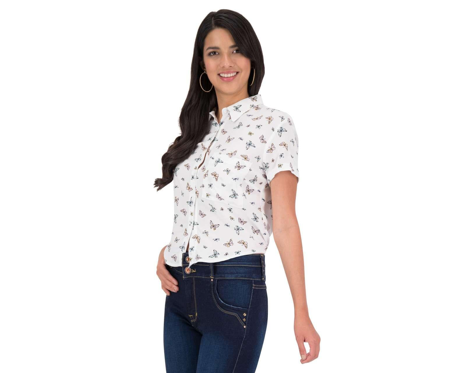 Blusa Estampada Manga Corta marca 18 Forever para Mujer