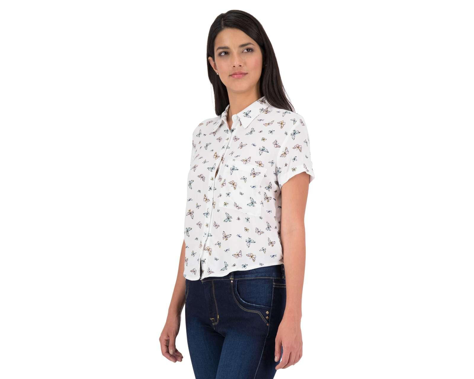 Foto 4 pulgar | Foto 3 | Blusa Estampada Manga Corta marca 18 Forever para Mujer