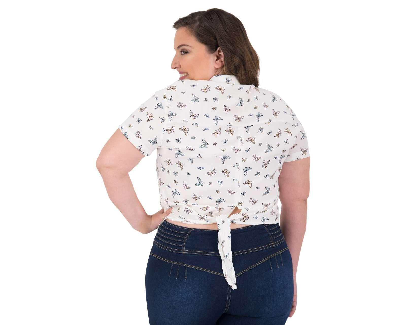 Foto 6 | Foto 6 | Blusa Estampada Manga Corta marca 18 Forever para Mujer