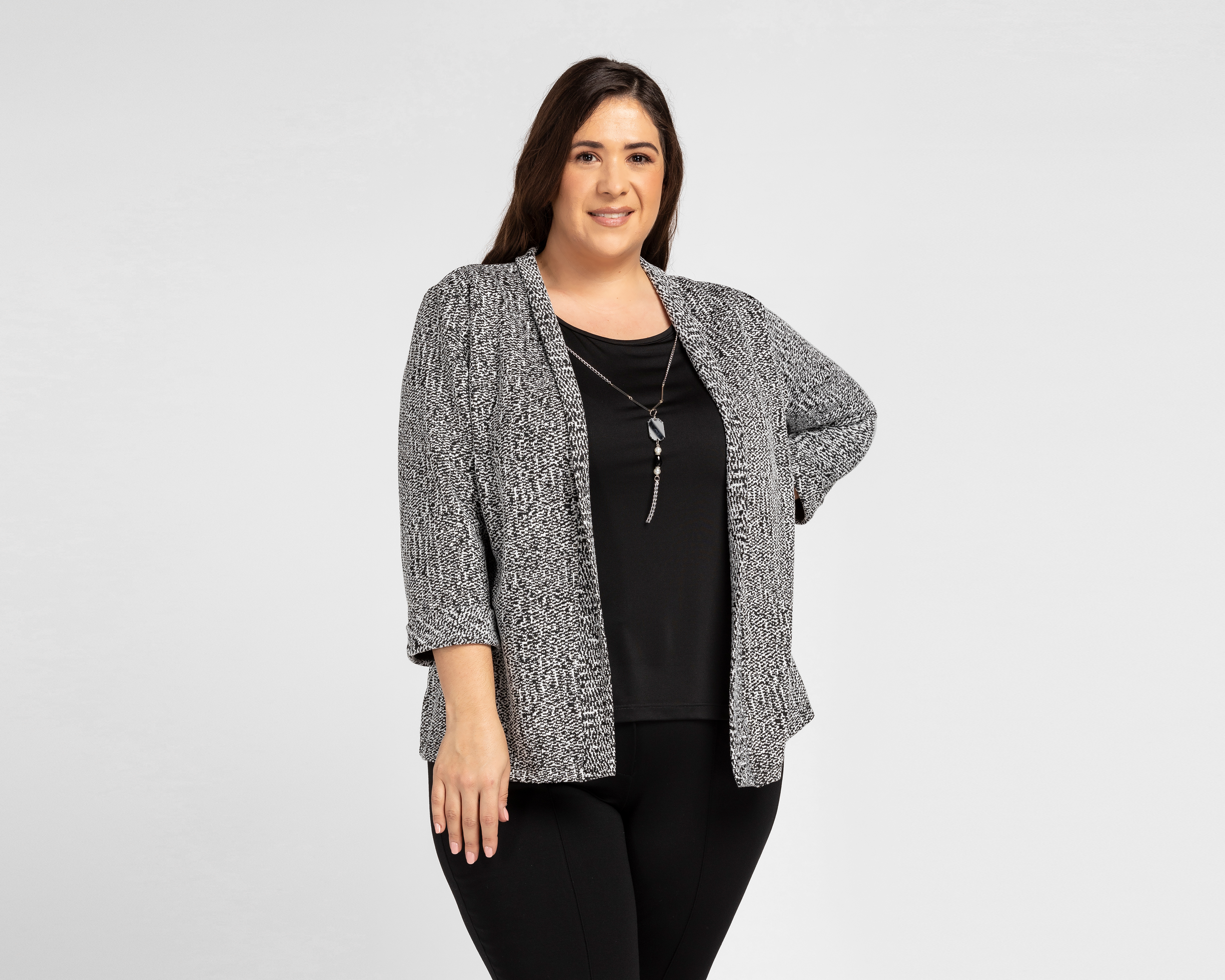 Foto 2 pulgar | Foto 1 | Blusa Lady Sun Manga 3/4 con Collar