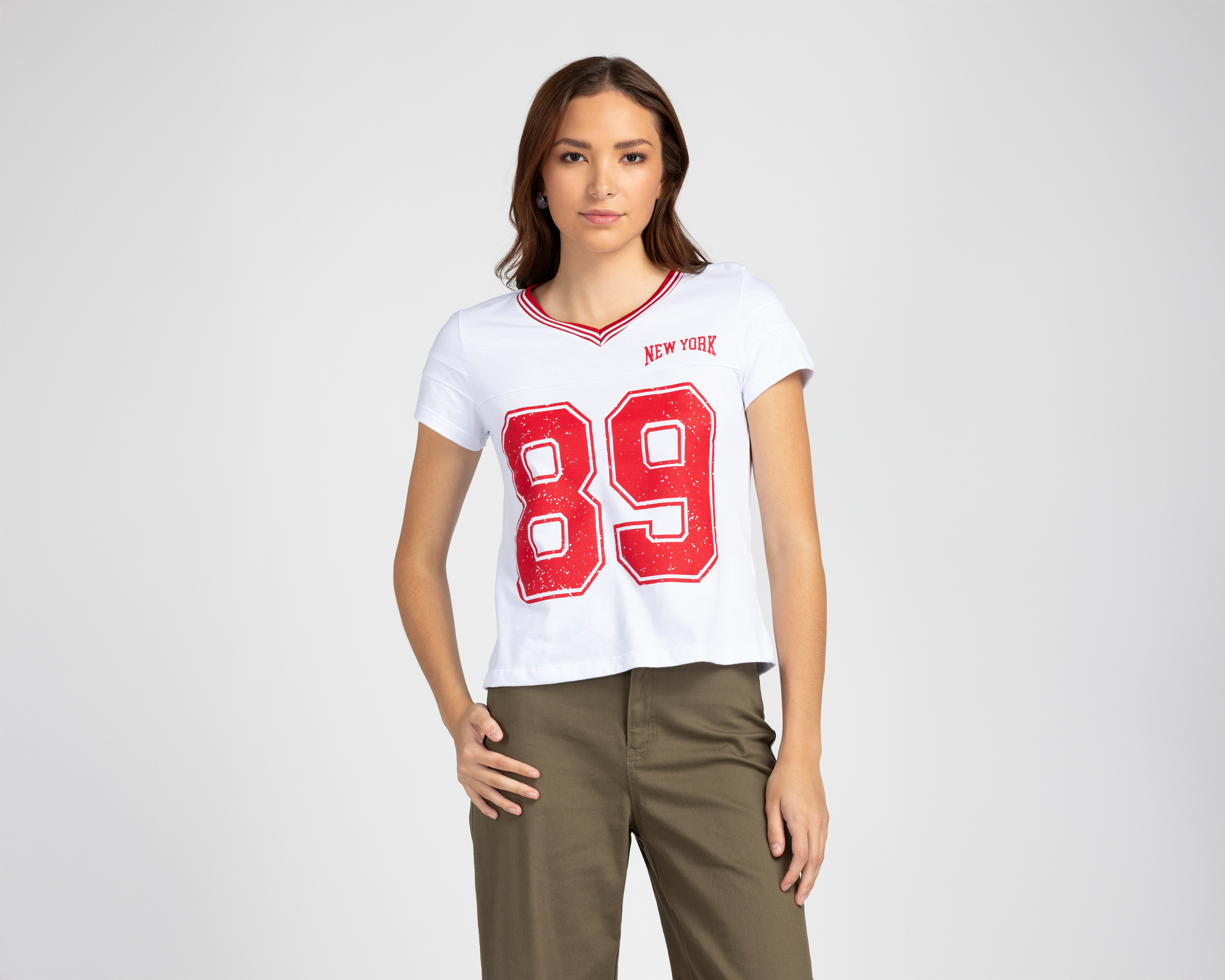 Foto 2 pulgar | Foto 1 | Playera de Algodón Refill para Mujer