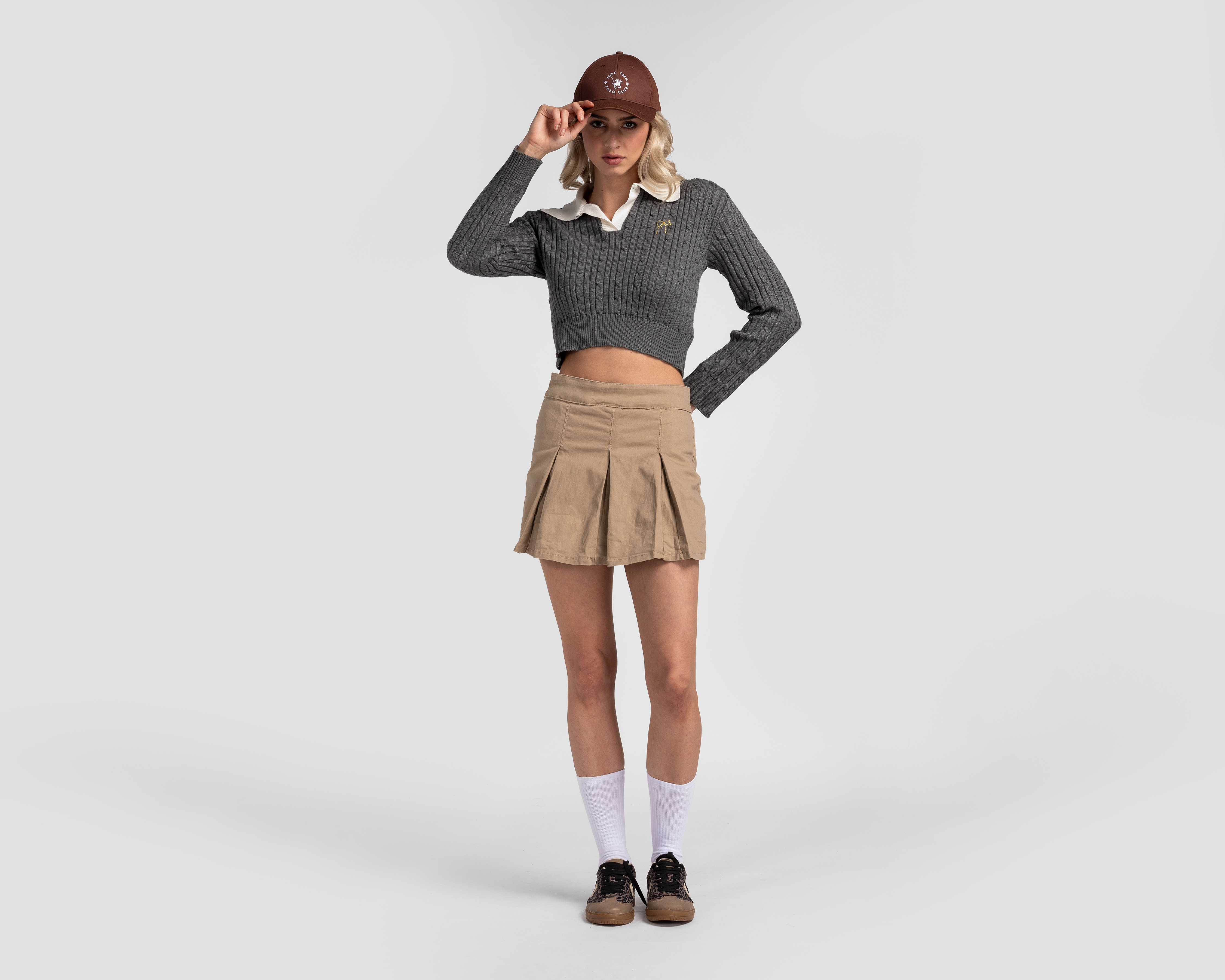 Foto 2 | Foto 2 | Short Falda Refill de Gabardina para Mujer