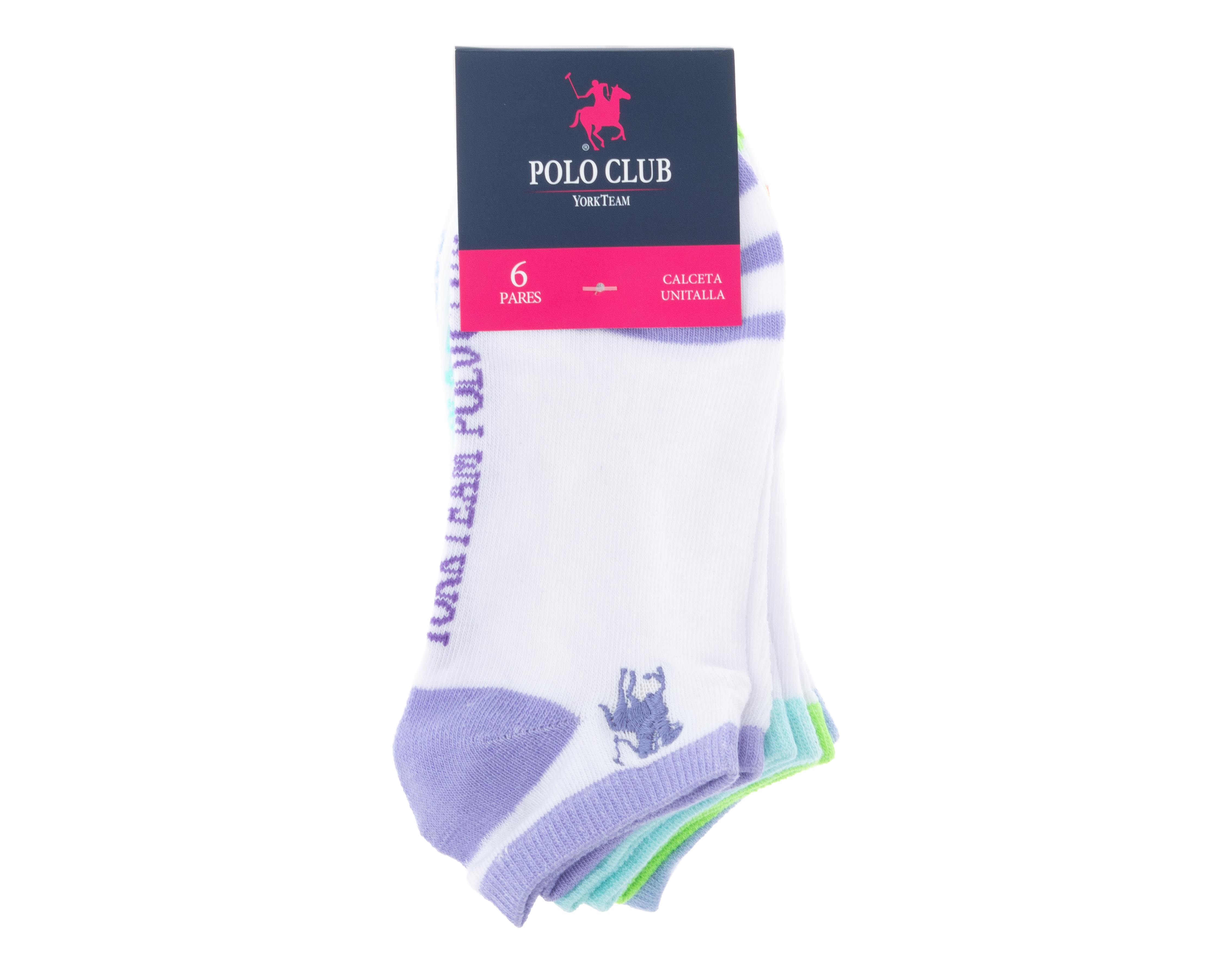 Foto 4 pulgar | Foto 3 | Calcetas de Moda York Team Polo Club para Mujer 6 Pares