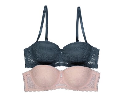 Foto 1 | Foto 1 | Brasier con Encaje Beauty Secret Media Copa para Mujer 2 Pack