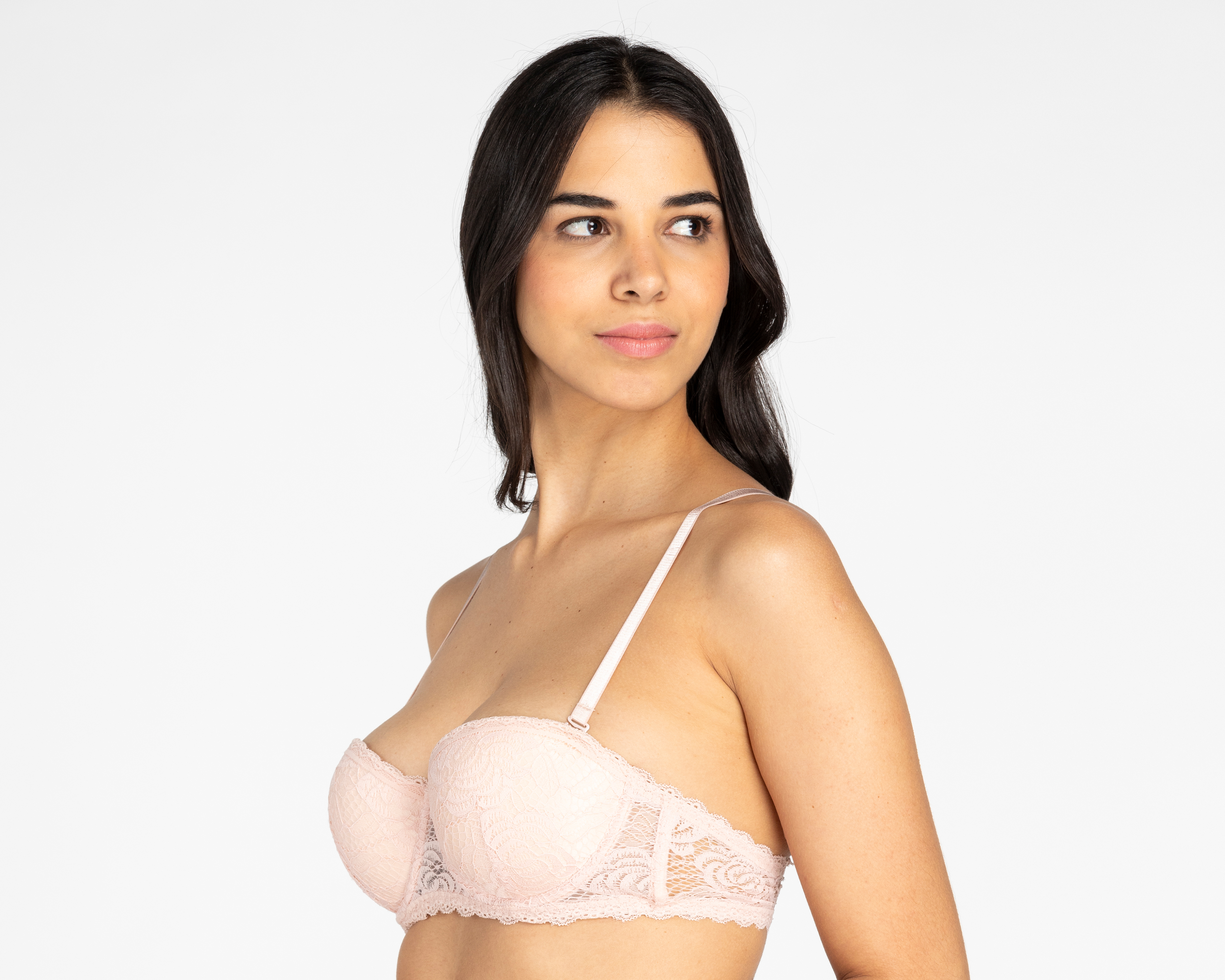 Foto 3 pulgar | Foto 2 | Brasier con Encaje Beauty Secret Media Copa para Mujer 2 Pack