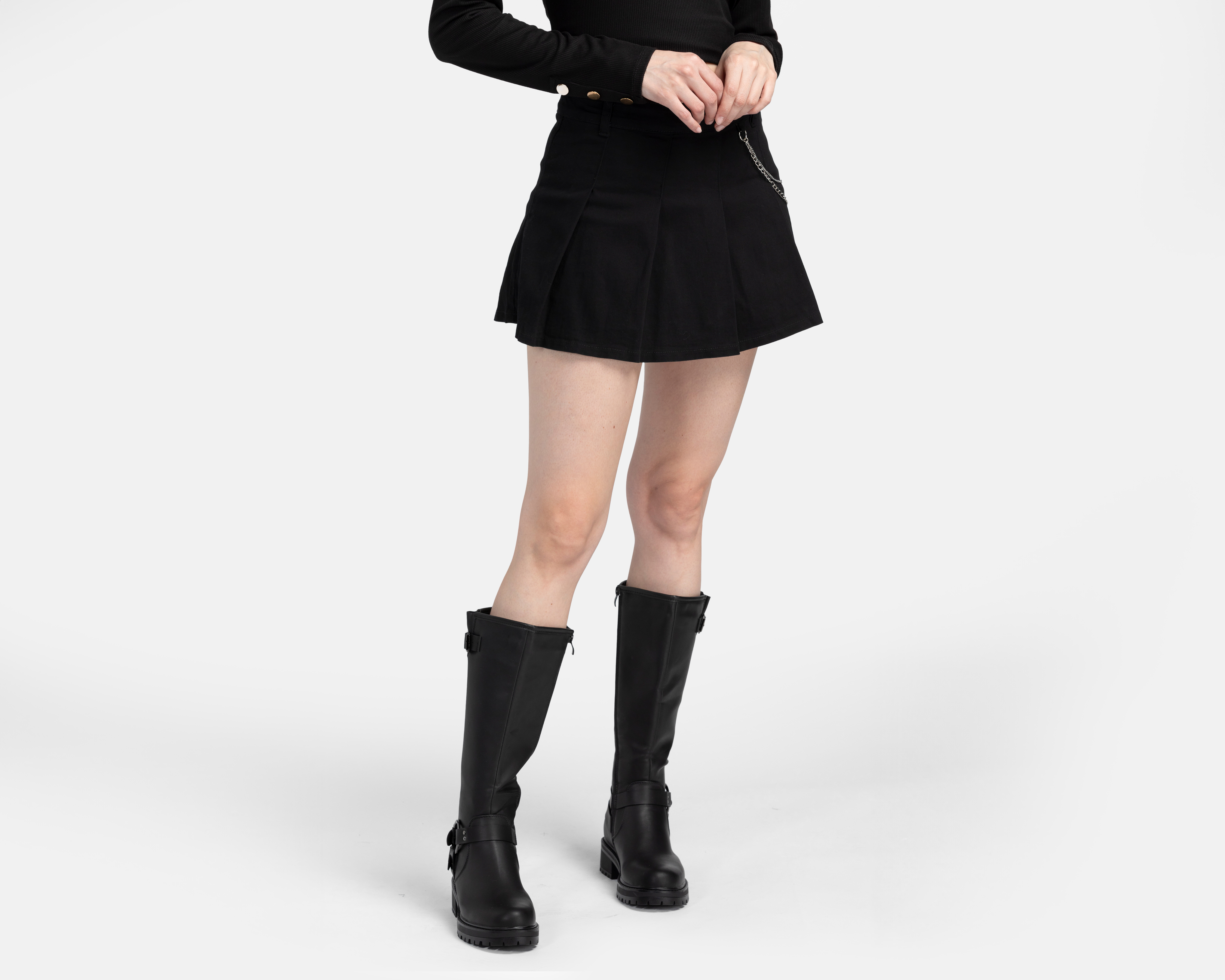 Short Falda Bebe con Cadenas para Mujer