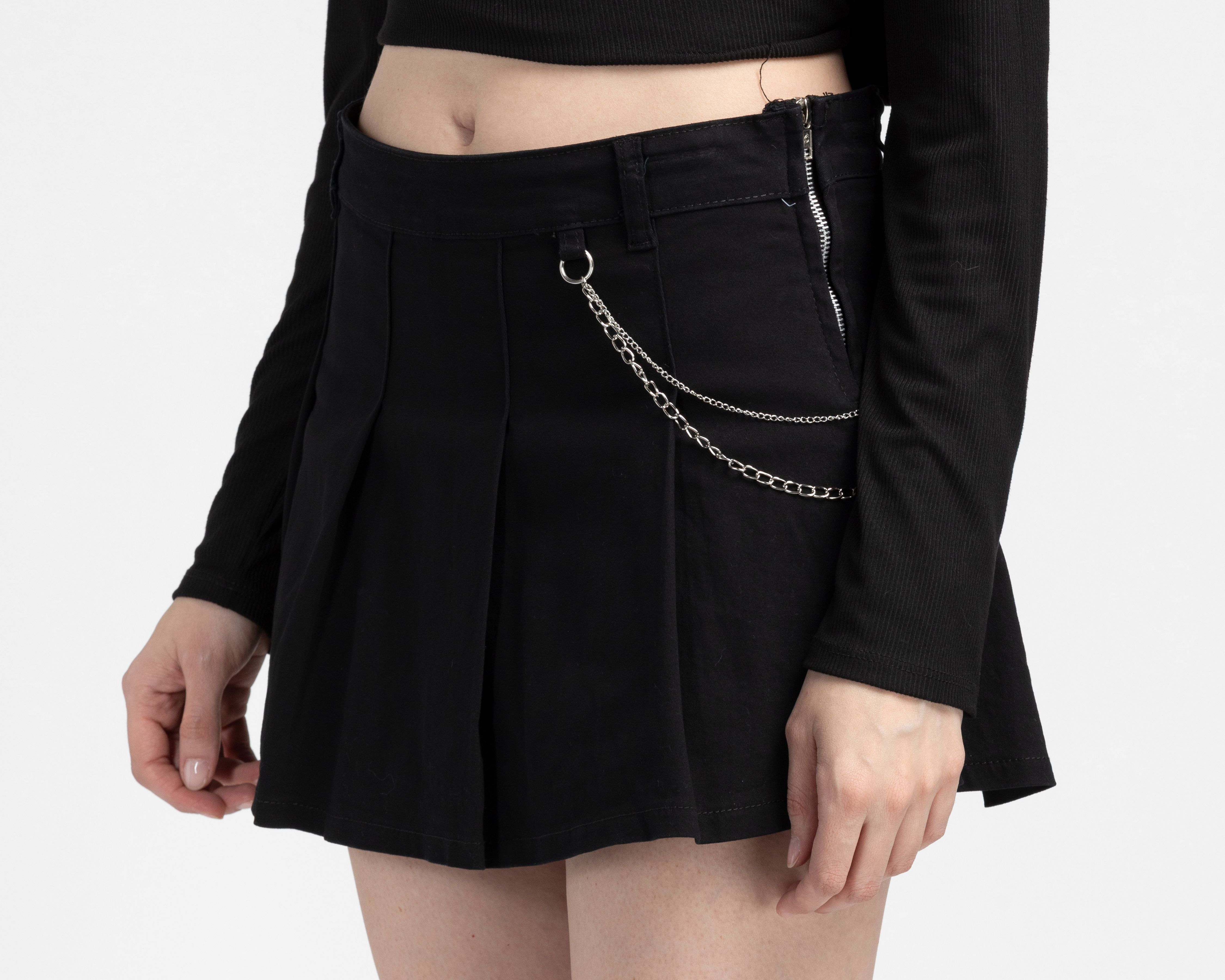 Foto 5 pulgar | Foto 4 | Short Falda Bebe con Cadenas para Mujer