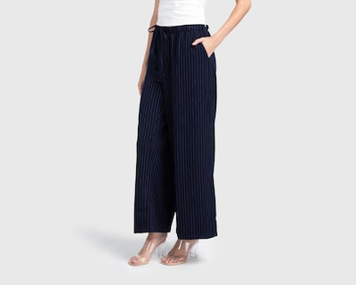 Foto 1 | Foto 1 | Pantalón Ancho American Eagle Pull-On Trouser Azul Marino para Mujer