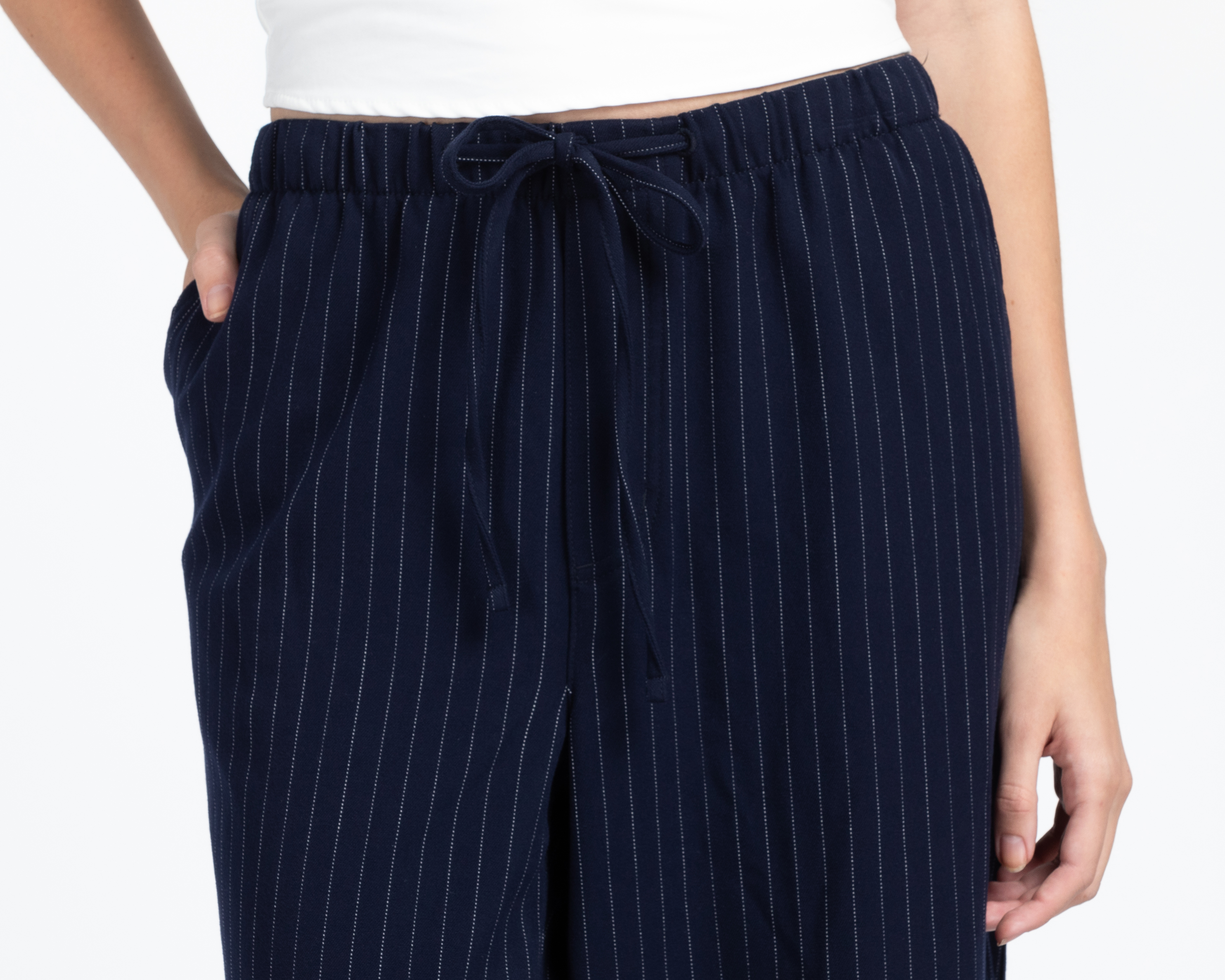 Foto 4 | Foto 4 | Pantalón Ancho American Eagle Pull-On Trouser Azul Marino para Mujer