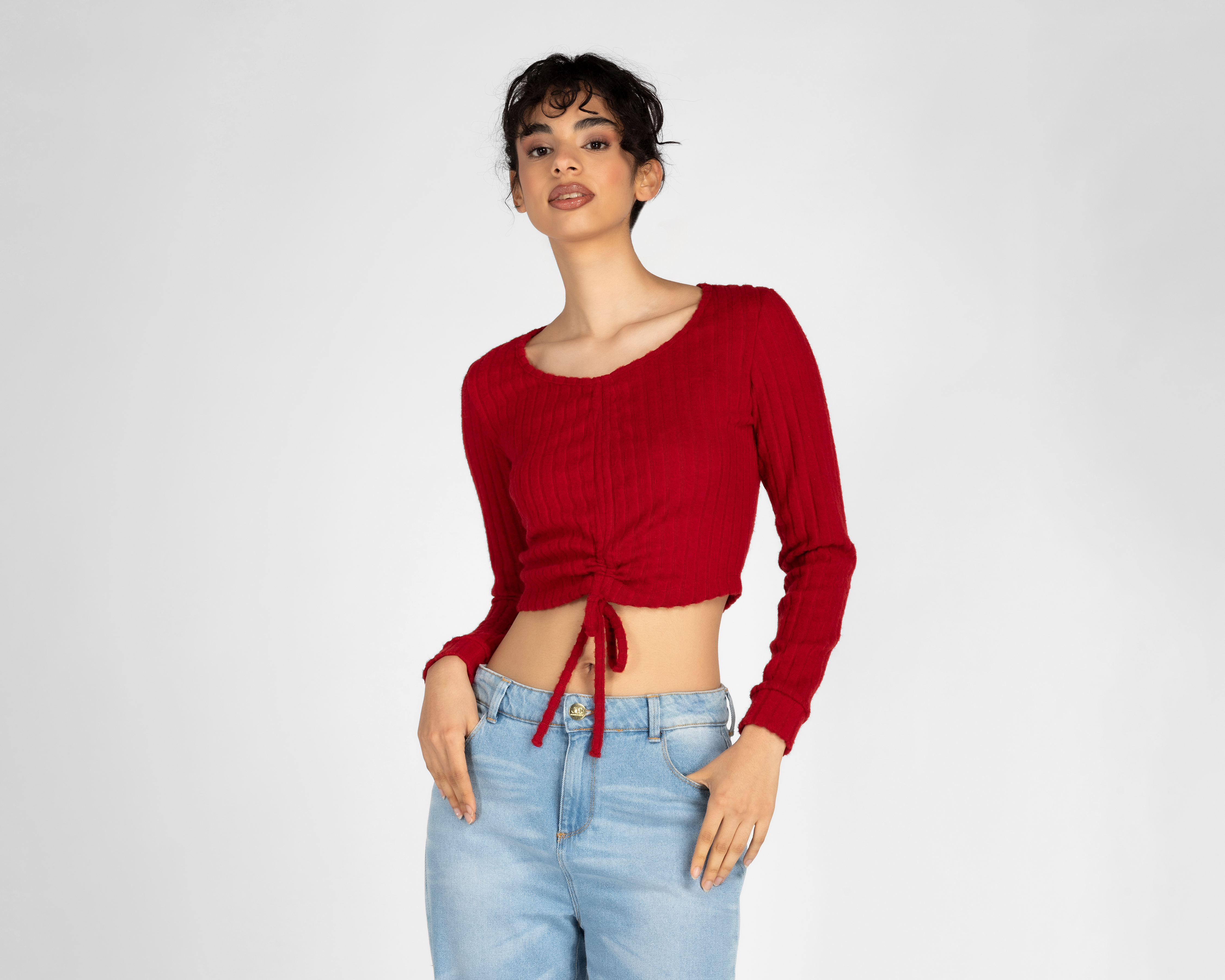 Foto 2 pulgar | Foto 1 | Blusa Refill Manga Larga con Jareta