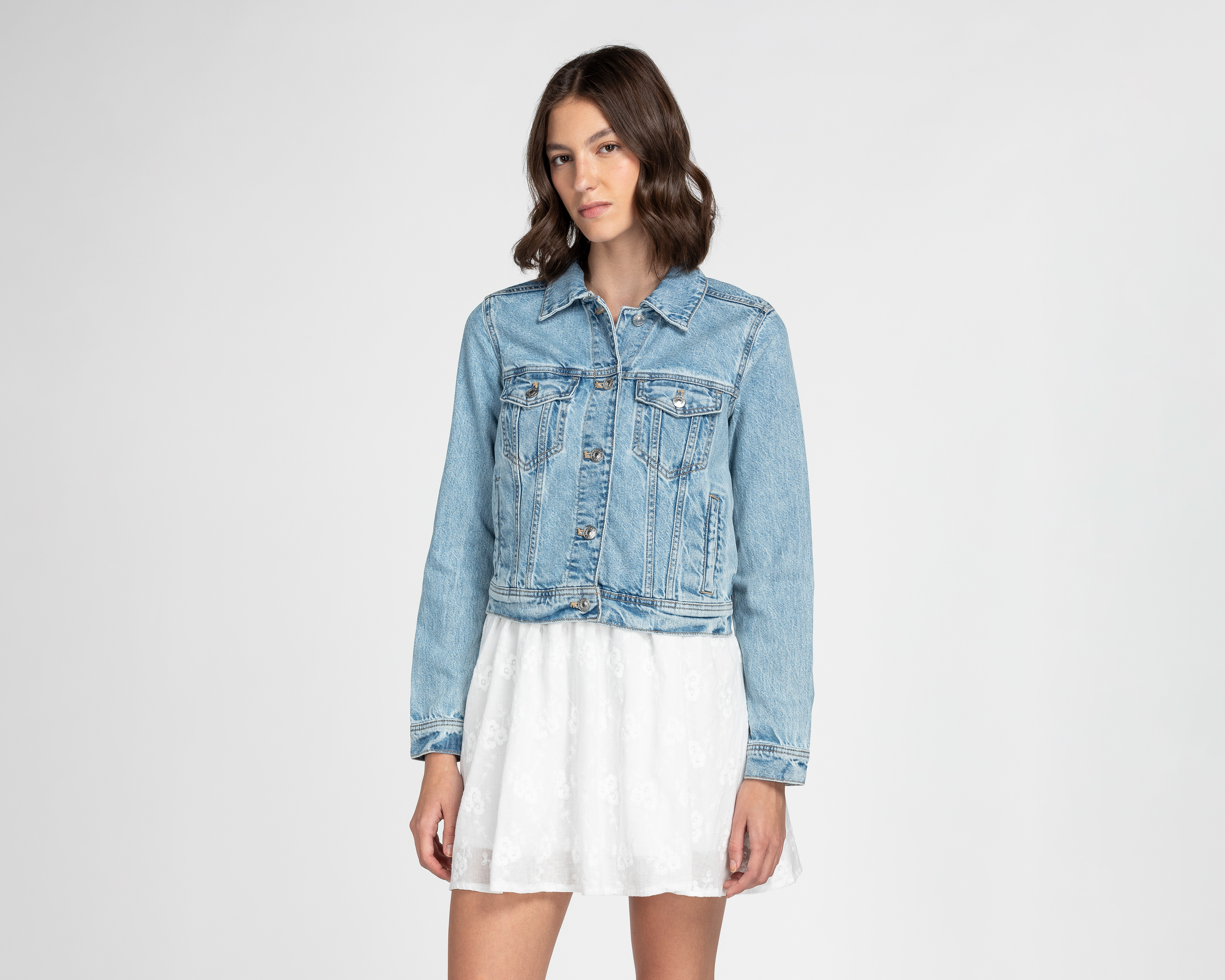 Chamarra de Algodón Trucker American Eagle para Mujer