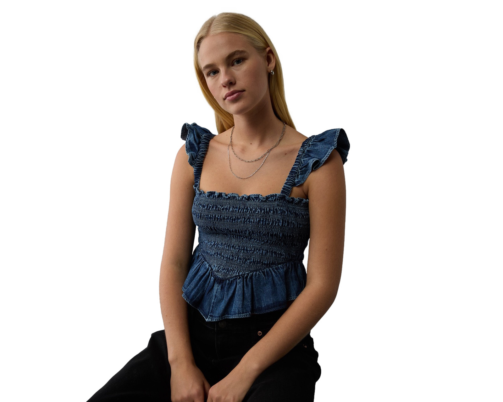 Blusa Azul American Eagle para Mujer