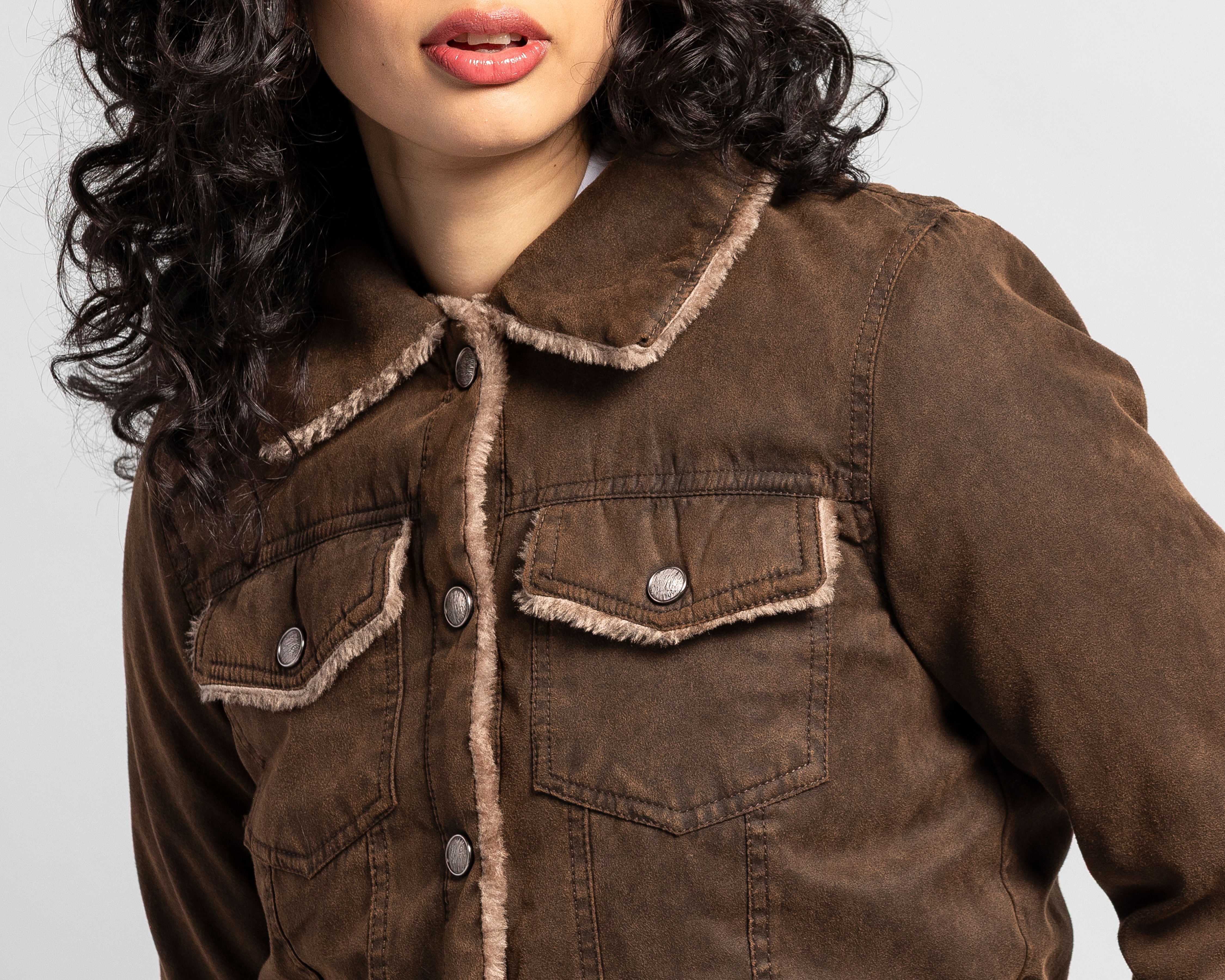 Foto 4 | Foto 4 | Chamarra Café Strona para Mujer