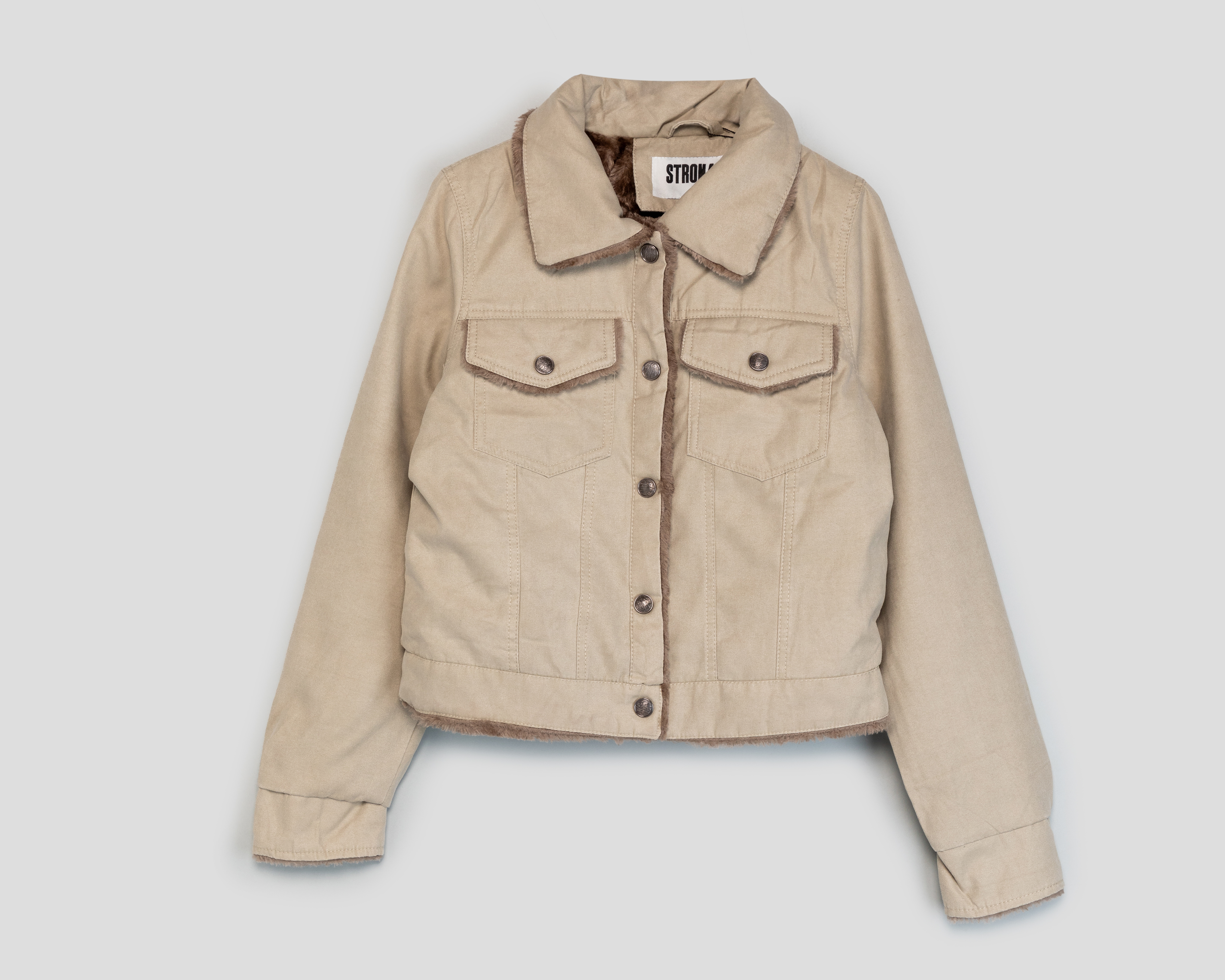 Chamarra Beige Strona para Mujer