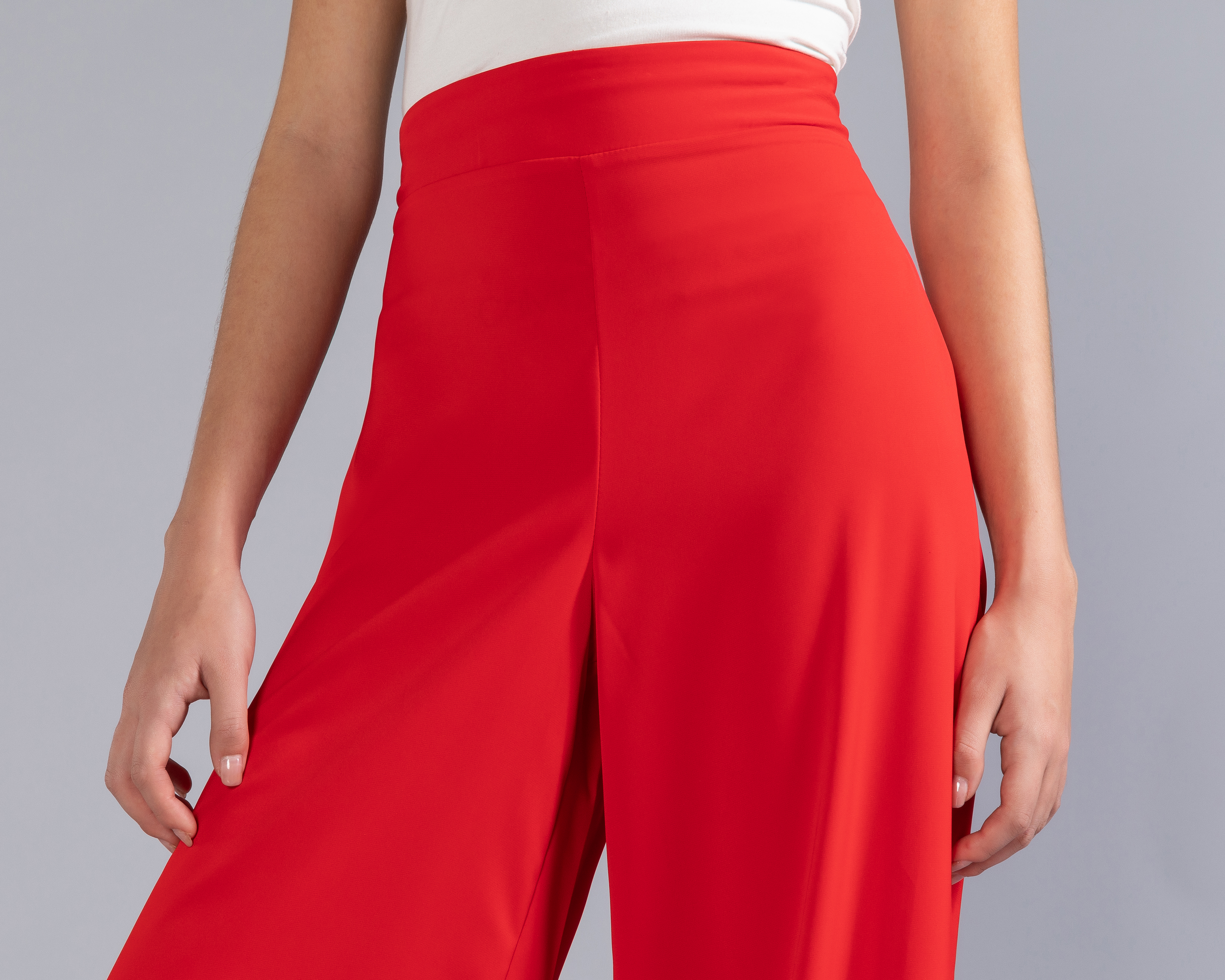 Foto 5 pulgar | Foto 4 | Pantalón Ancho Thinner Rojo para Mujer