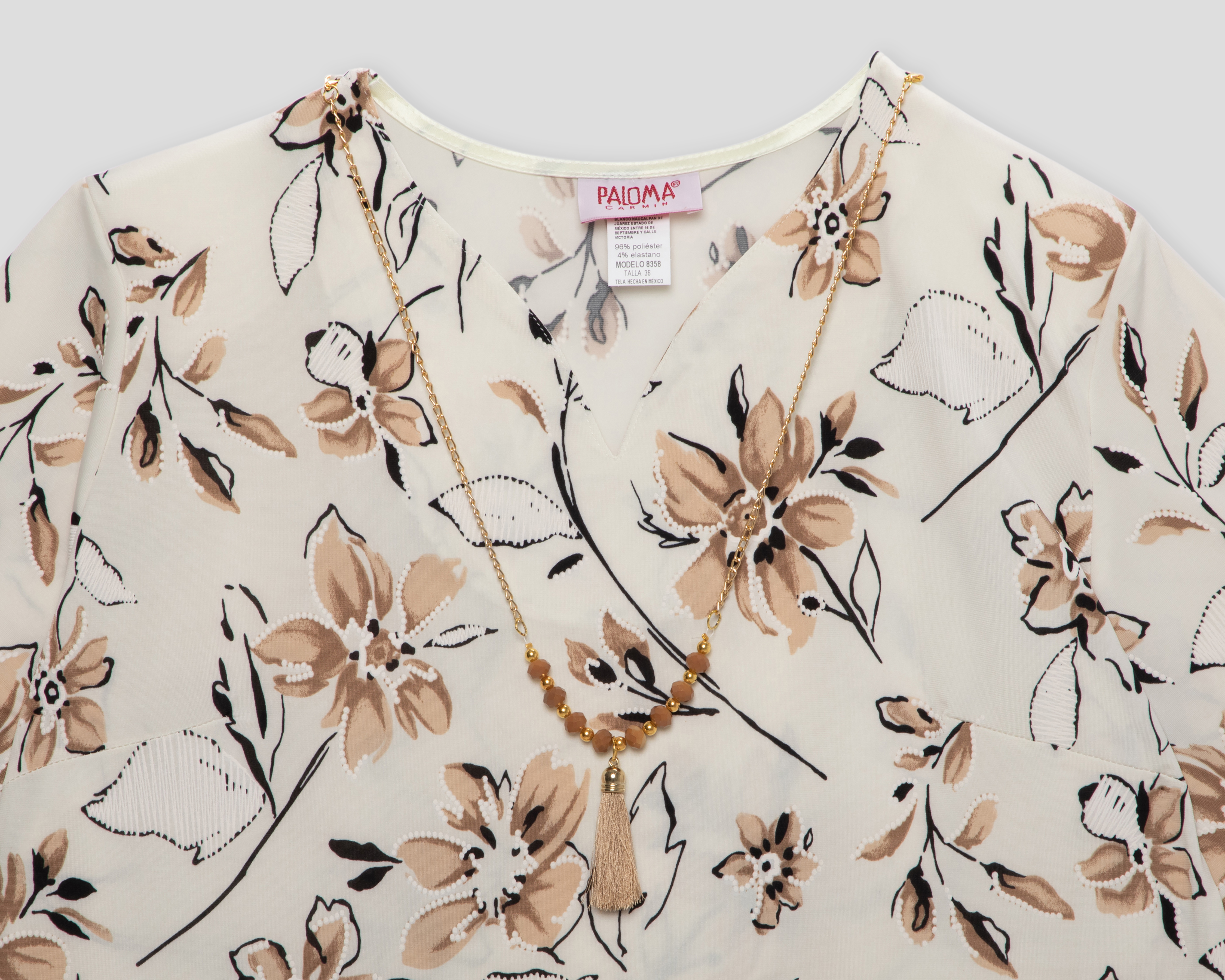 Foto 4 pulgar | Foto 3 | Blusa Floral Paloma para Mujer