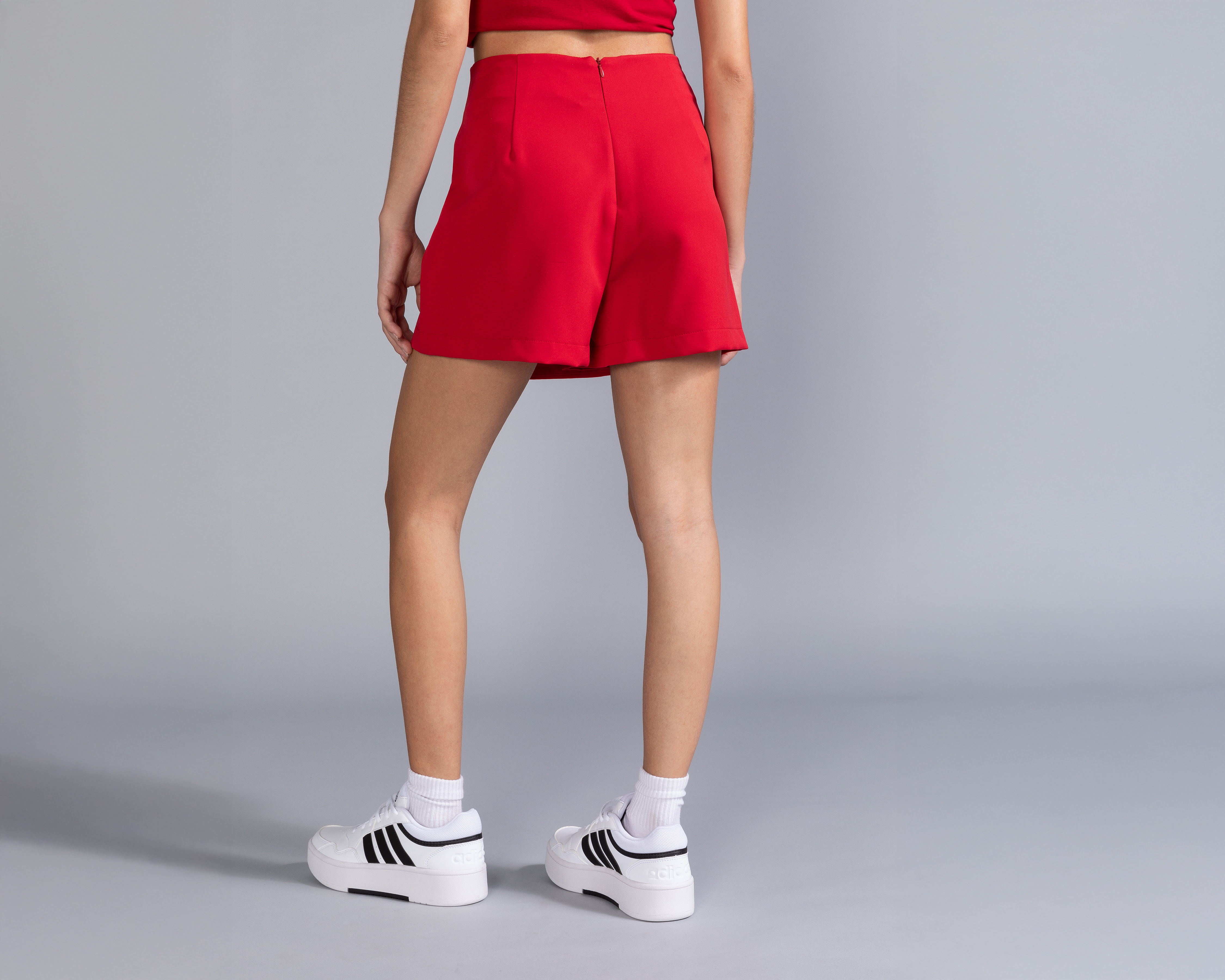Foto 4 pulgar | Foto 3 | Short Falda Corta Thinner Roja para Mujer