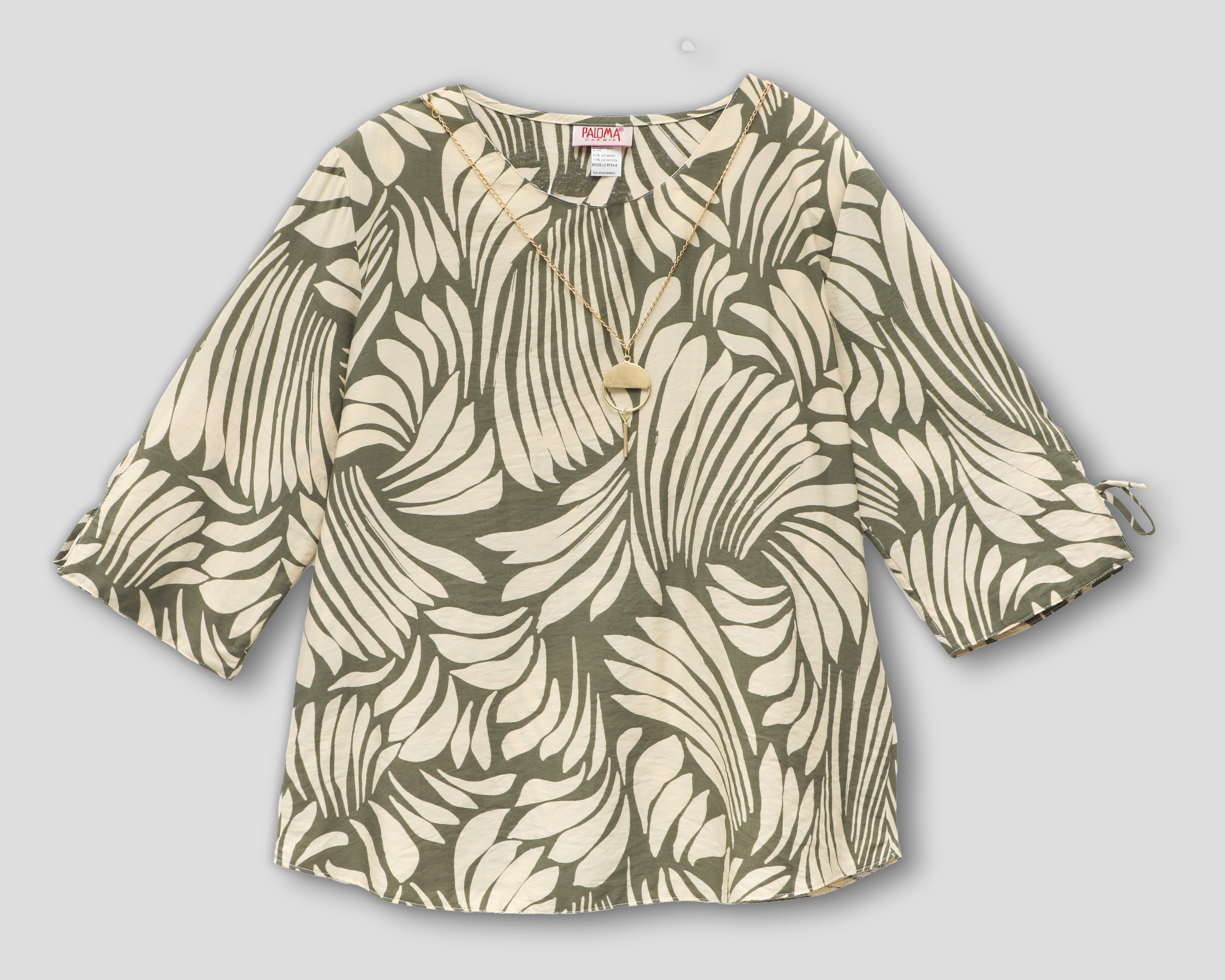 Blusa con Collar Paloma para Mujer