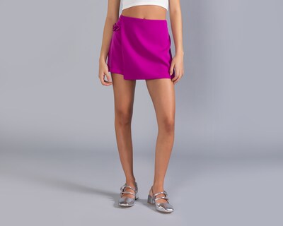 Foto 2 | Foto 2 | Short Falda Corta Thinner Rosa para Mujer