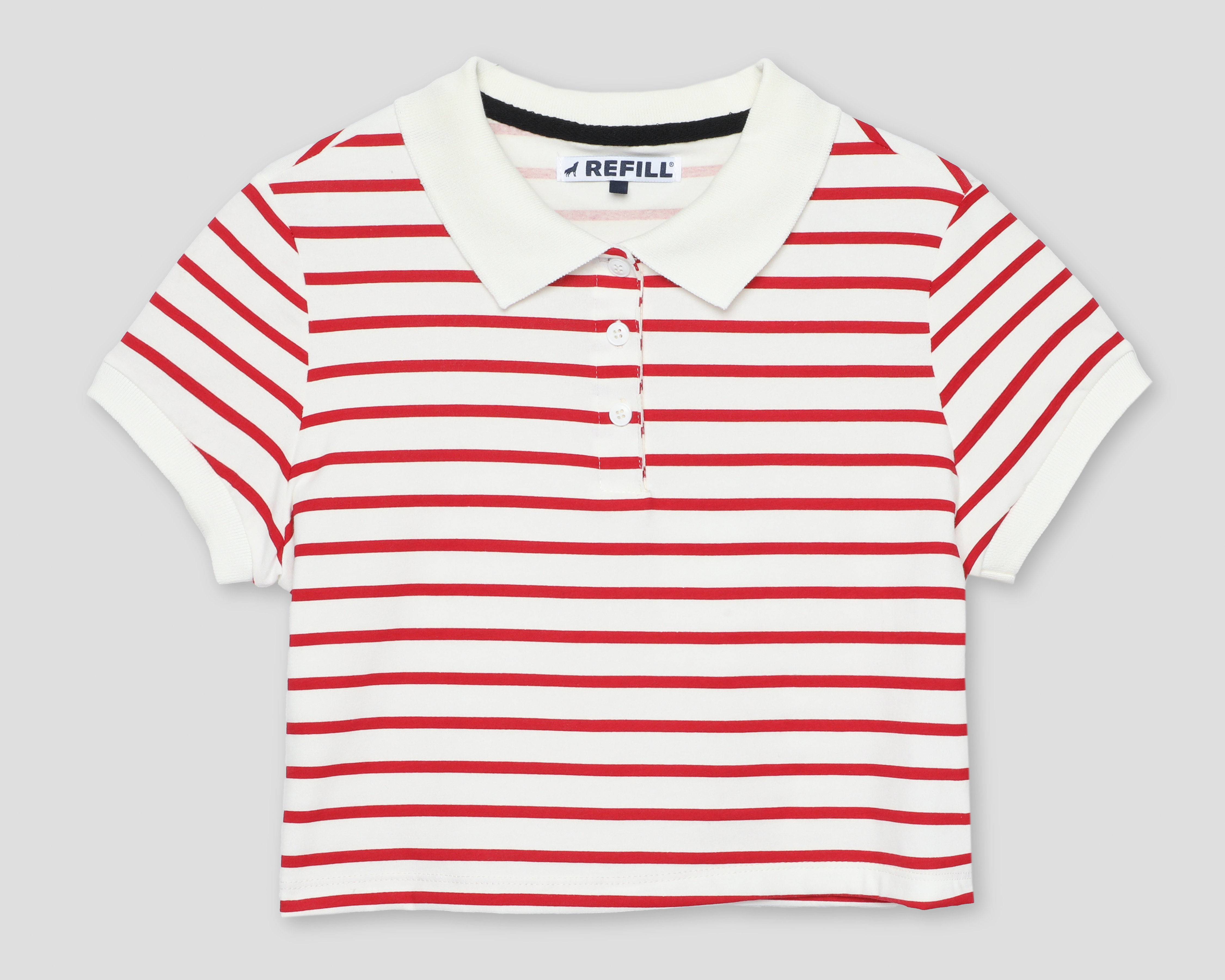 Foto 2 pulgar | Foto 1 | Playera Polo Refill Blanca para Mujer