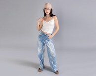 Playera sin Manga Drapeado en Escote Strona para Mujer