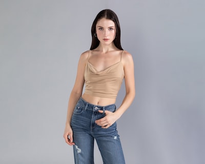 Foto 2 | Foto 2 | Playera sin Manga Drapeado en Escote Strona para Mujer