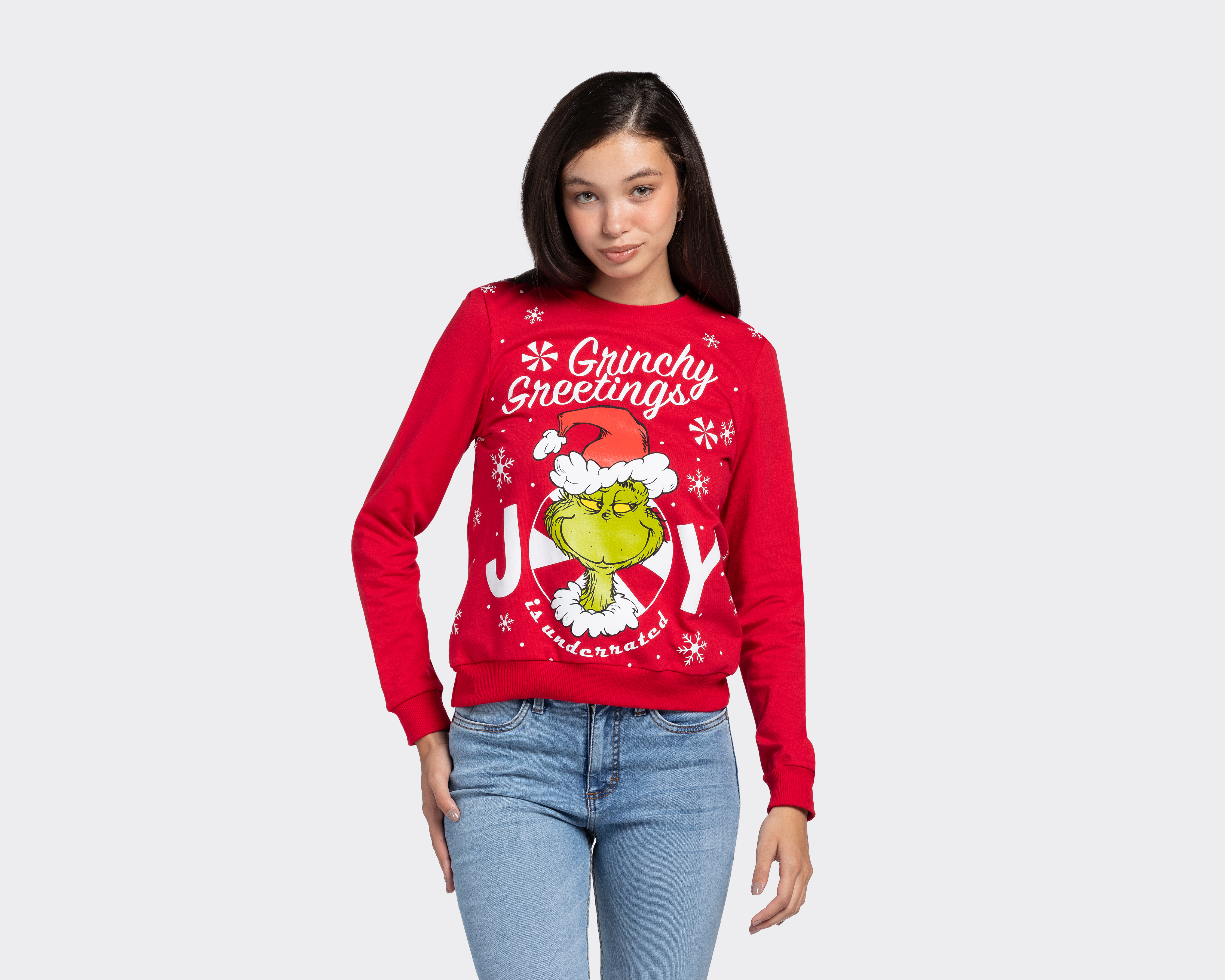Foto 2 pulgar | Foto 1 | Sudadera Dr. Seuss Grinch Roja