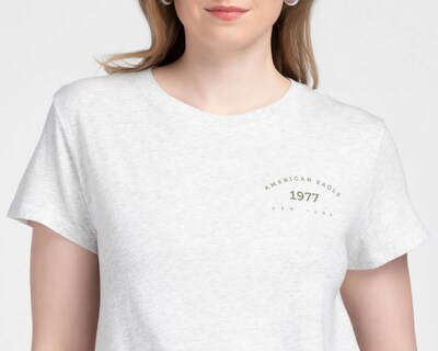 Foto 4 | Foto 4 | Playera Gris American Eagle para Mujer