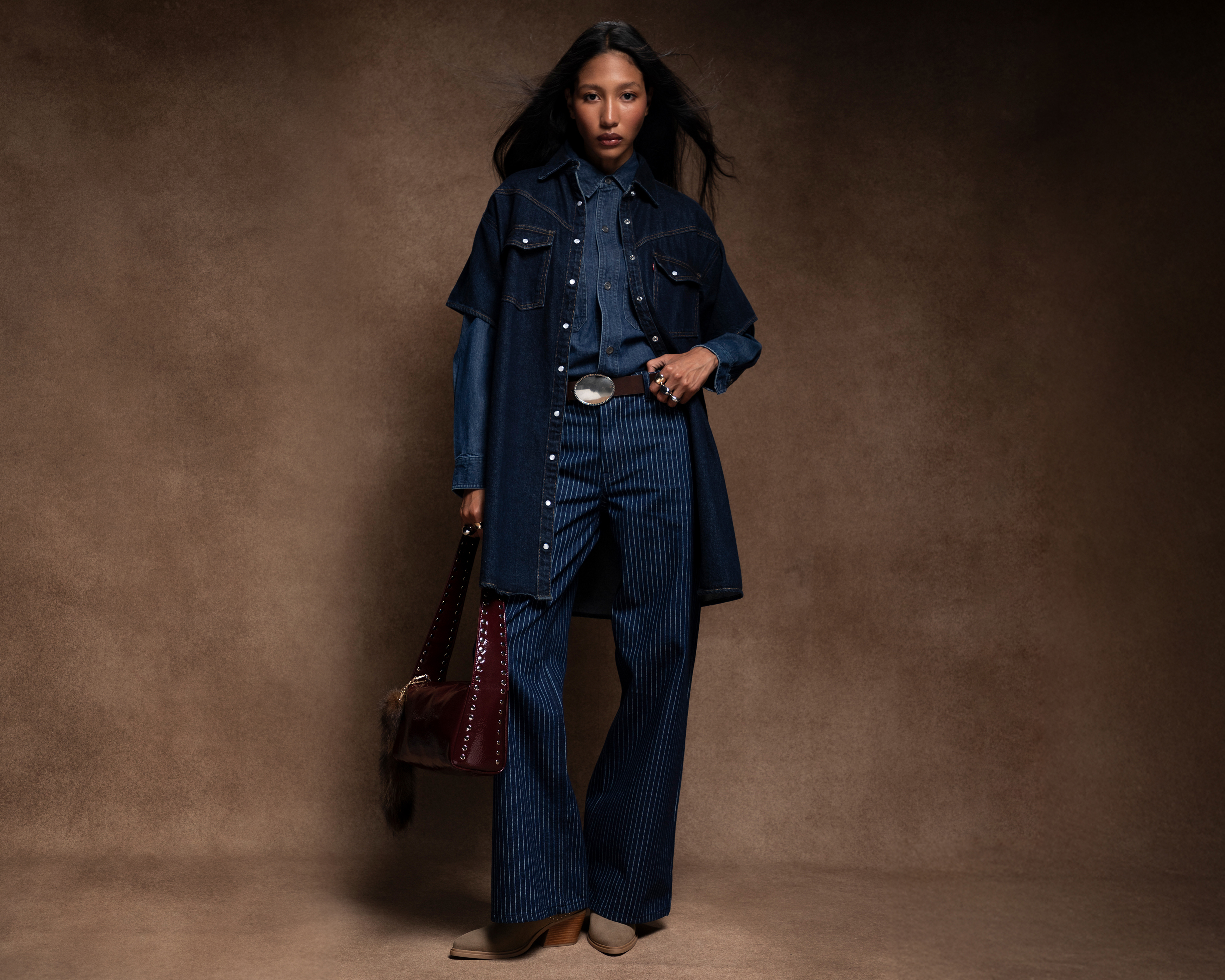 Jeans Wide Leg Strona para Mujer