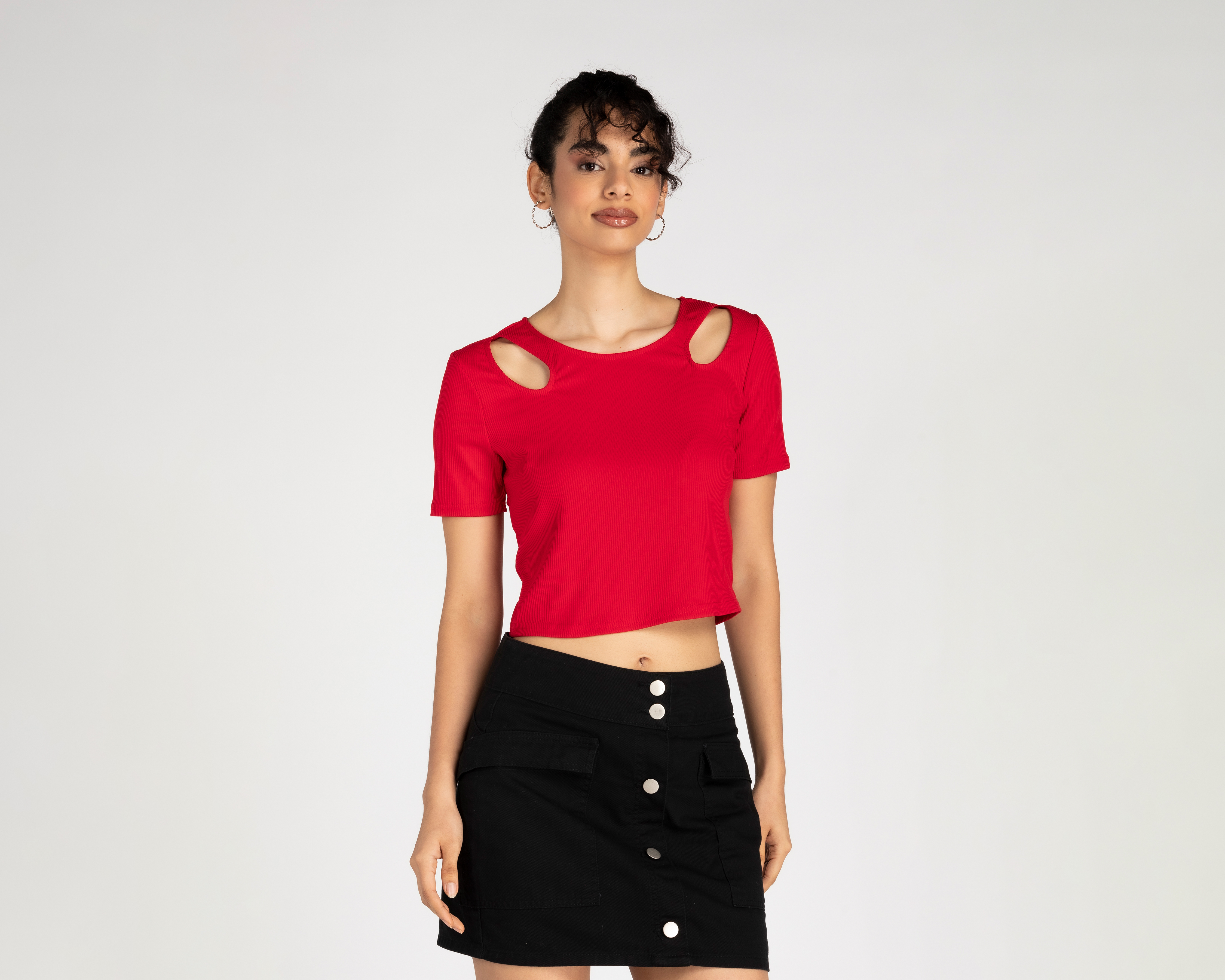 Playera Refill Cuello Redondo con Aberturas