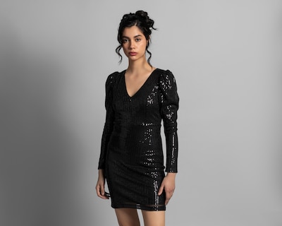 Foto 1 | Foto 1 | Vestido Thinner de Noche Negro con Lentejuelas