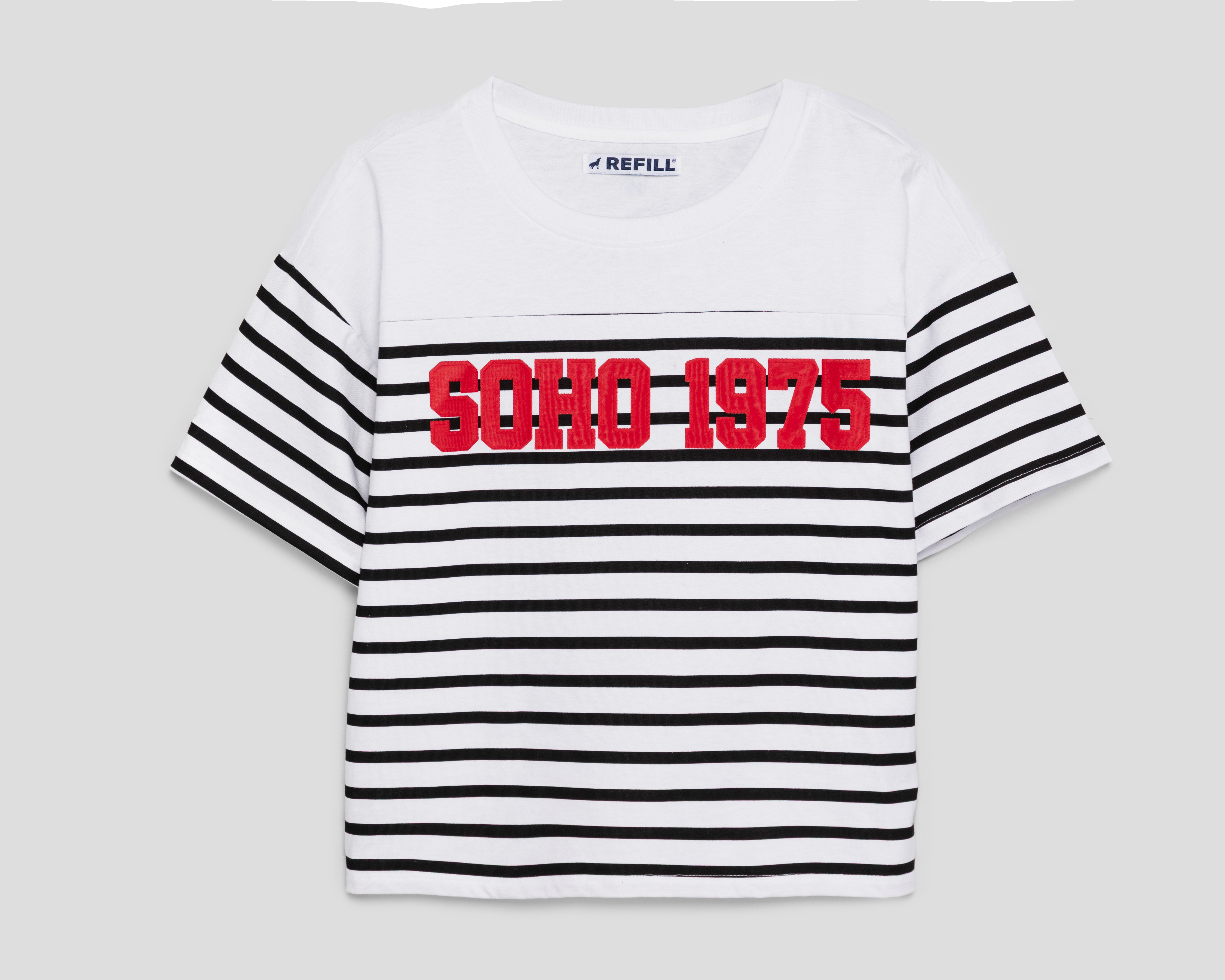 Foto 2 pulgar | Foto 1 | Playera a Rayas Refill para Mujer