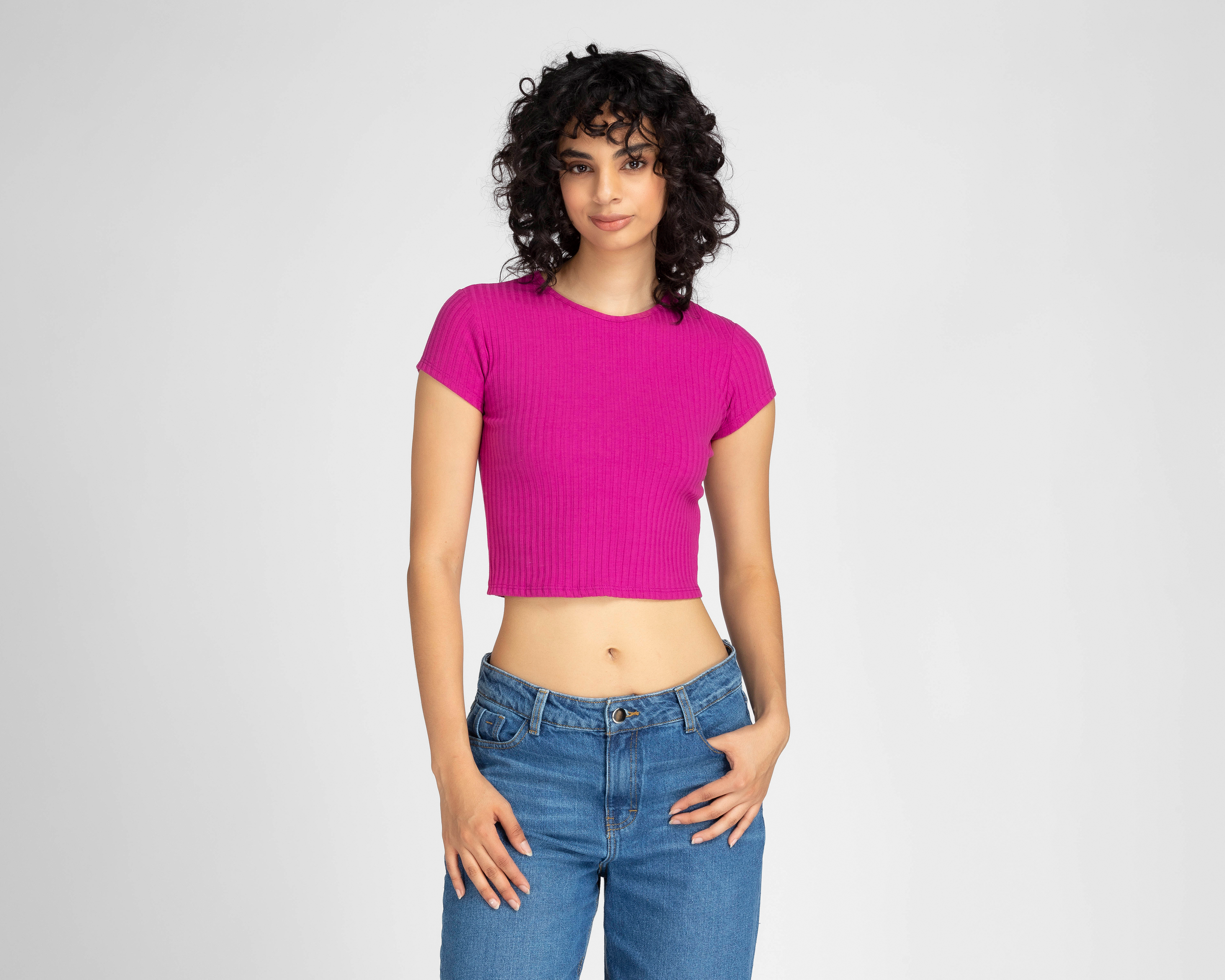 Foto 2 pulgar | Foto 1 | Blusa 18 Forever Manga Corta con Cuello Redondo