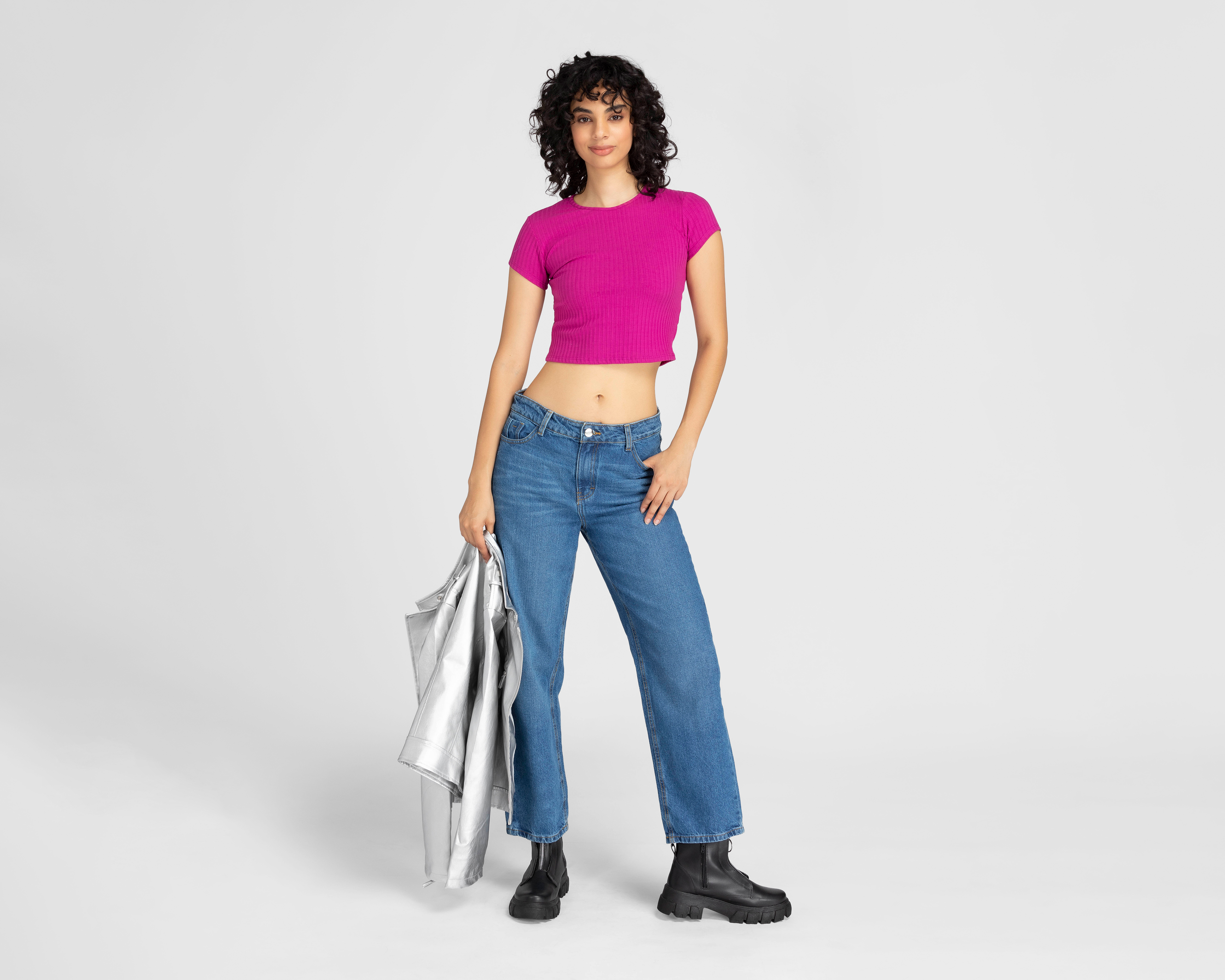 Foto 3 pulgar | Foto 2 | Blusa 18 Forever Manga Corta con Cuello Redondo