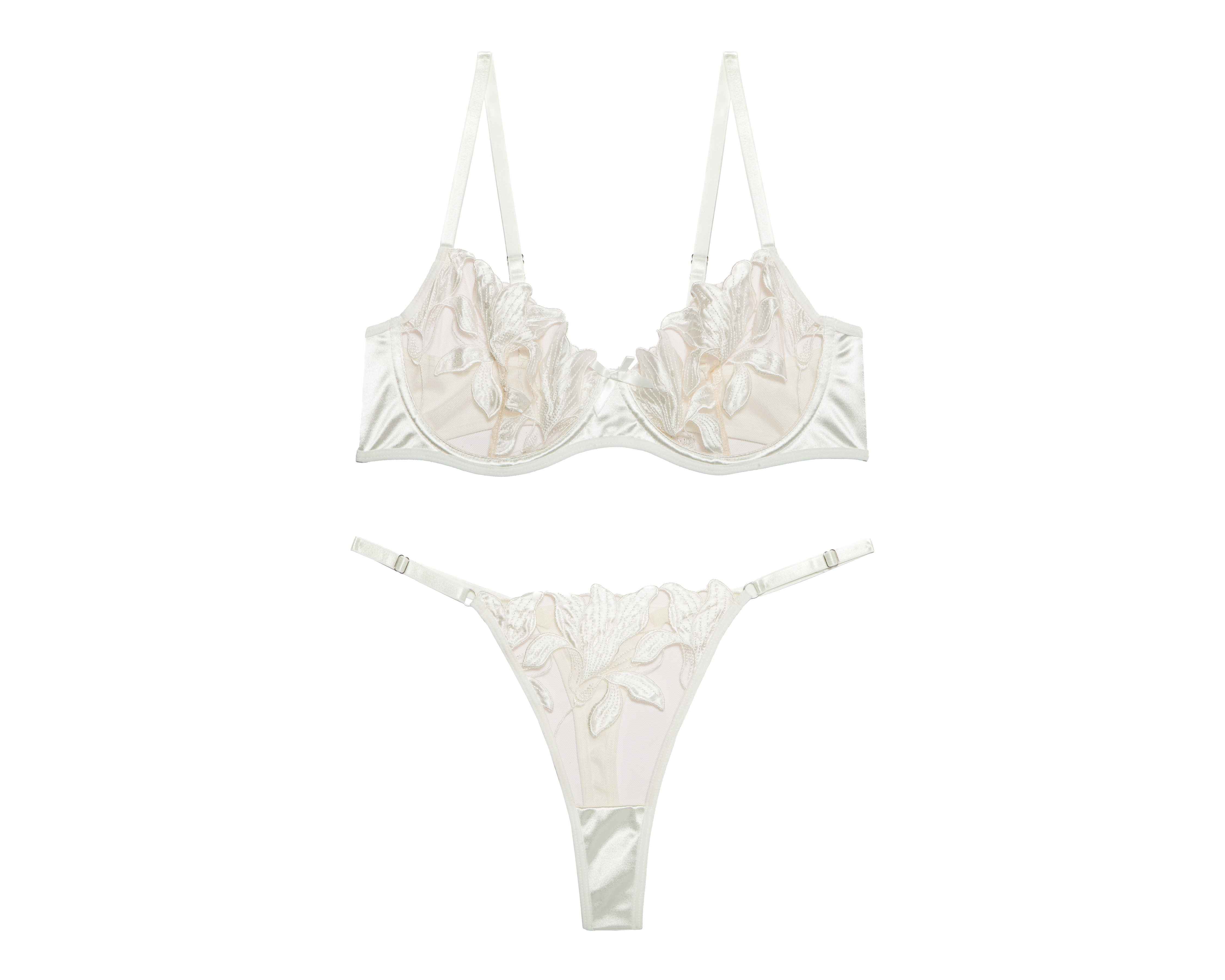 Coordinado de Encaje Media Copa Eva Novias para Mujer