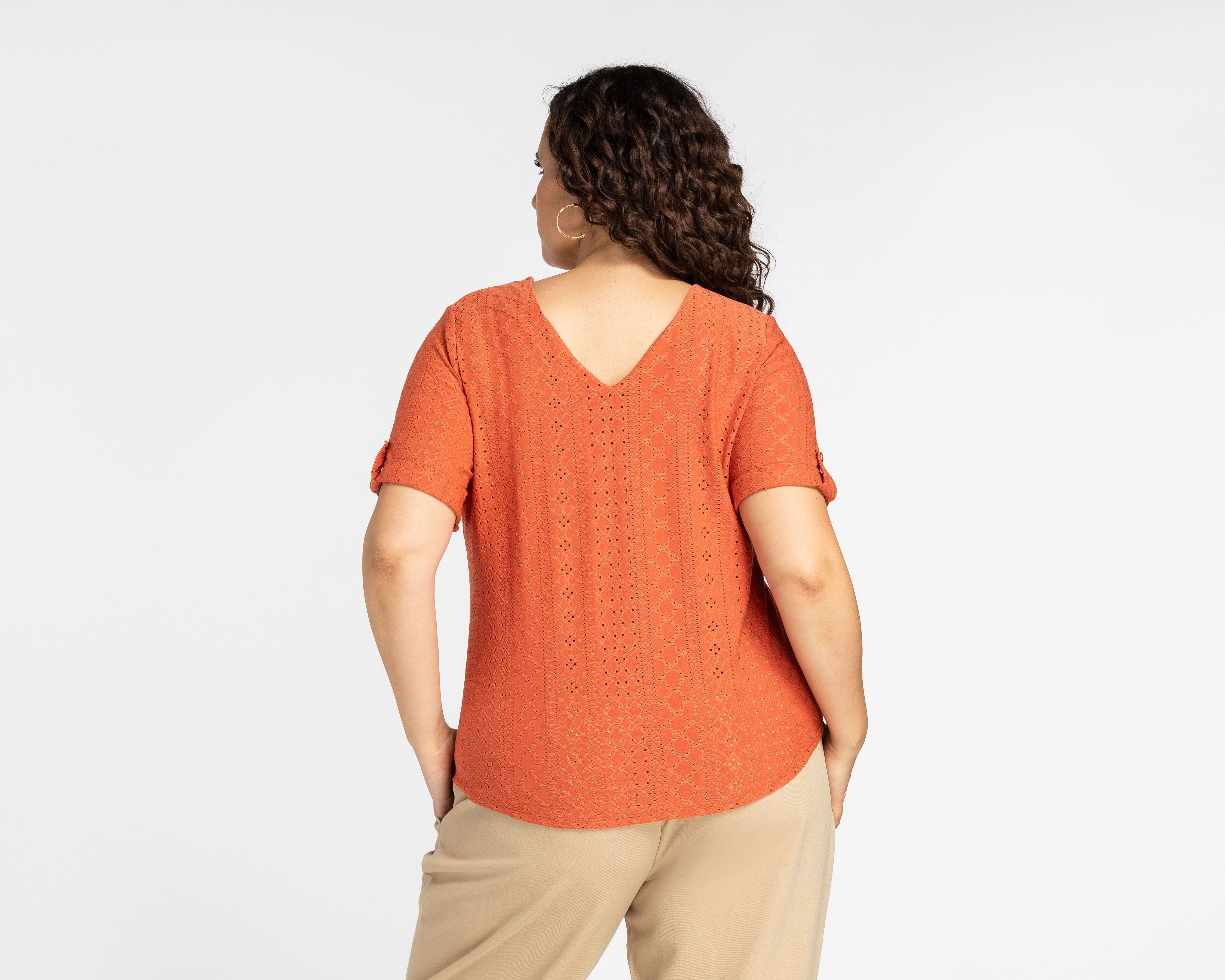 Foto 4 pulgar | Foto 3 | Blusa Lady Sun Manga Corta con Collar