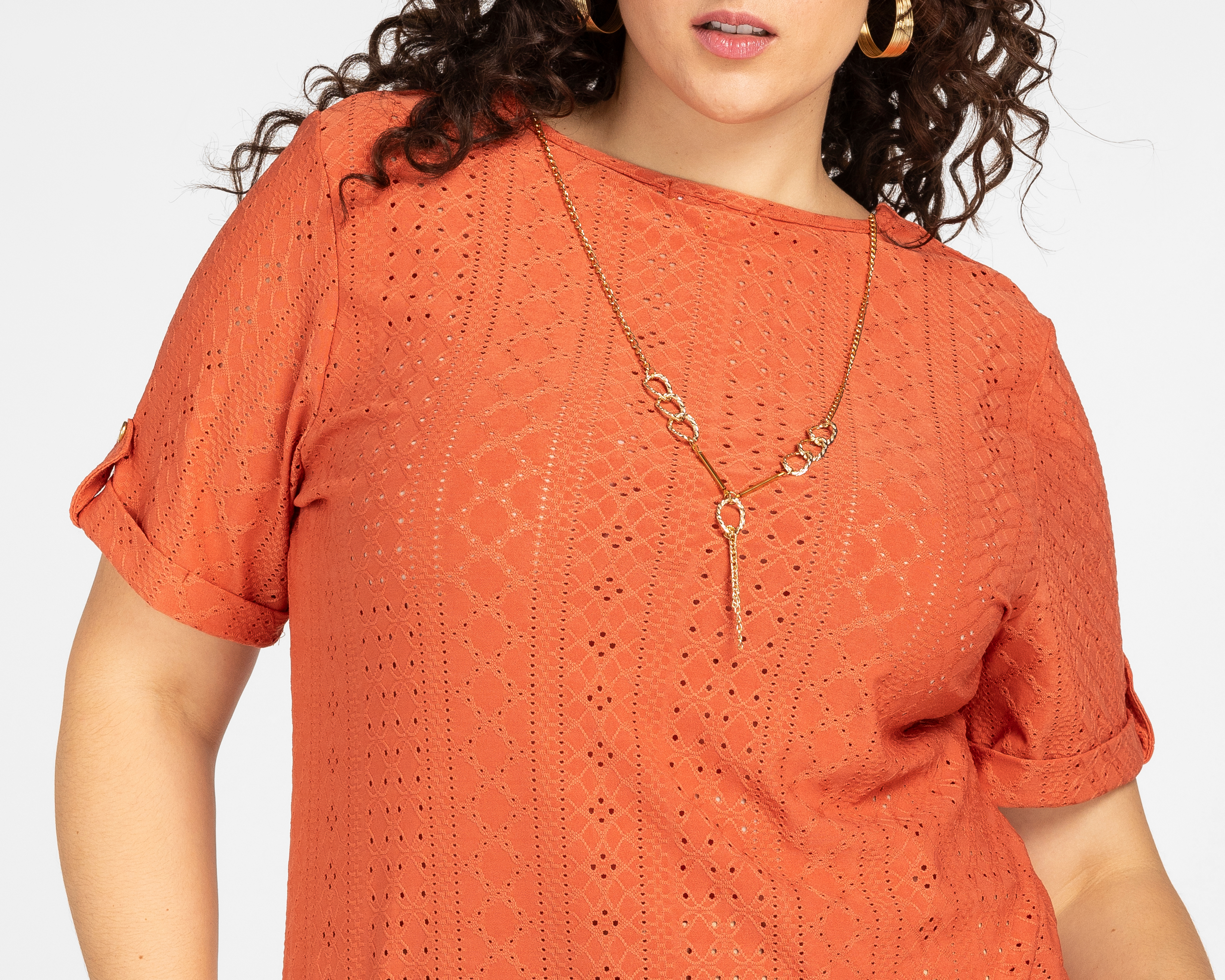 Foto 5 pulgar | Foto 4 | Blusa Lady Sun Manga Corta con Collar