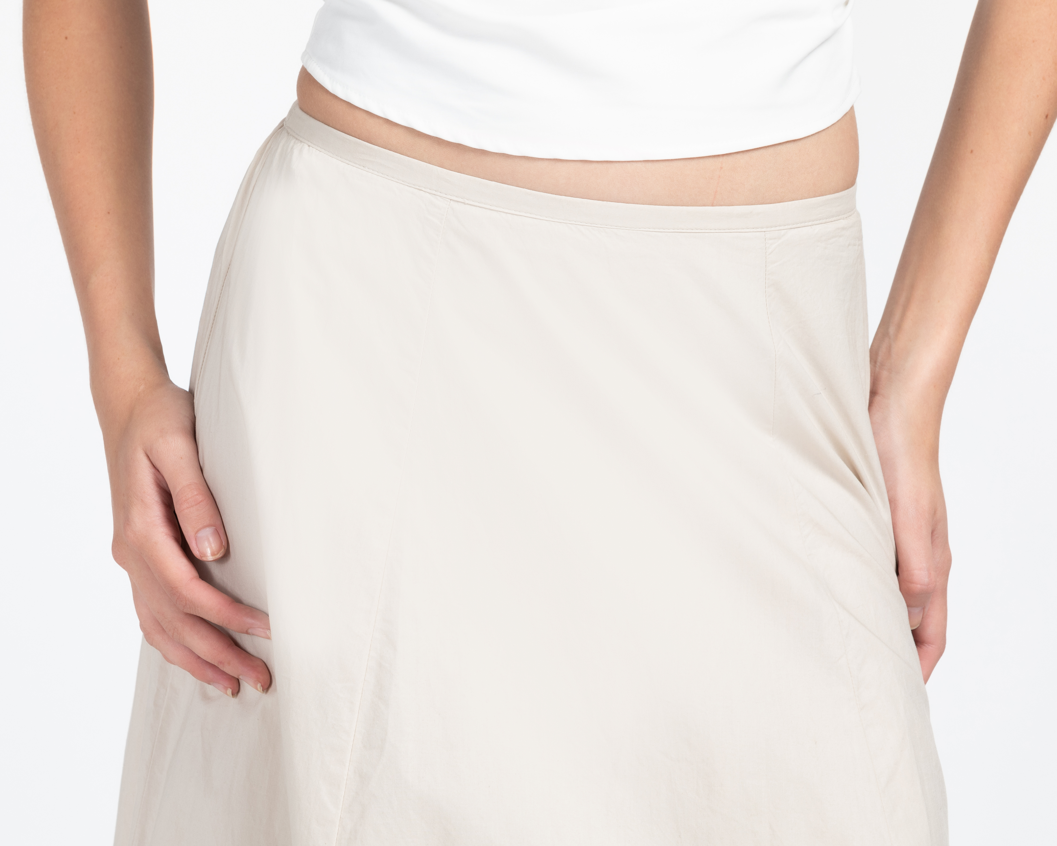 Foto 5 pulgar | Foto 4 | Falda Larga American Eagle Beige para Mujer