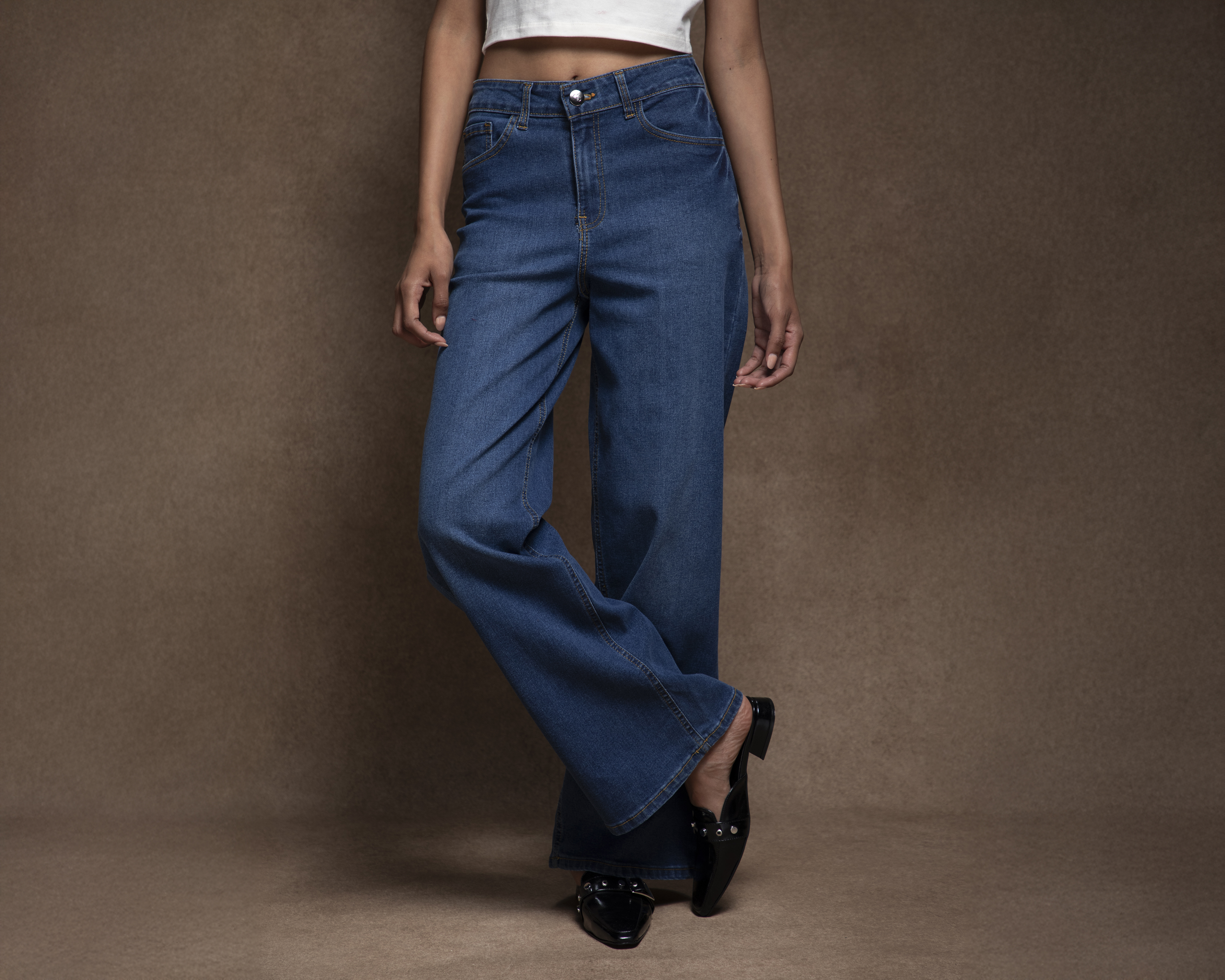 Foto 3 pulgar | Foto 2 | Jeans Wide Leg Strona para Mujer